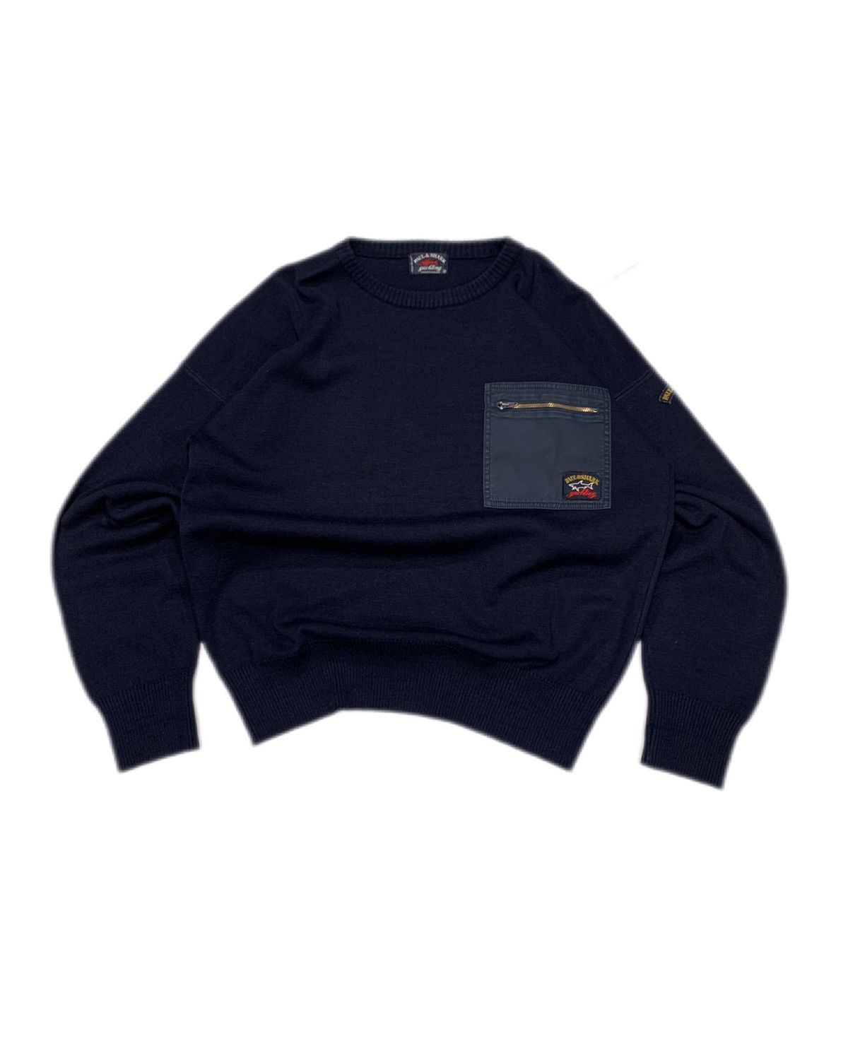 Paul & Shark 90s Vintage y2k Navy faded Paul & Shark crew neck Jumper Size US M / EU 48-50 / 2 - 1 Thumbnail