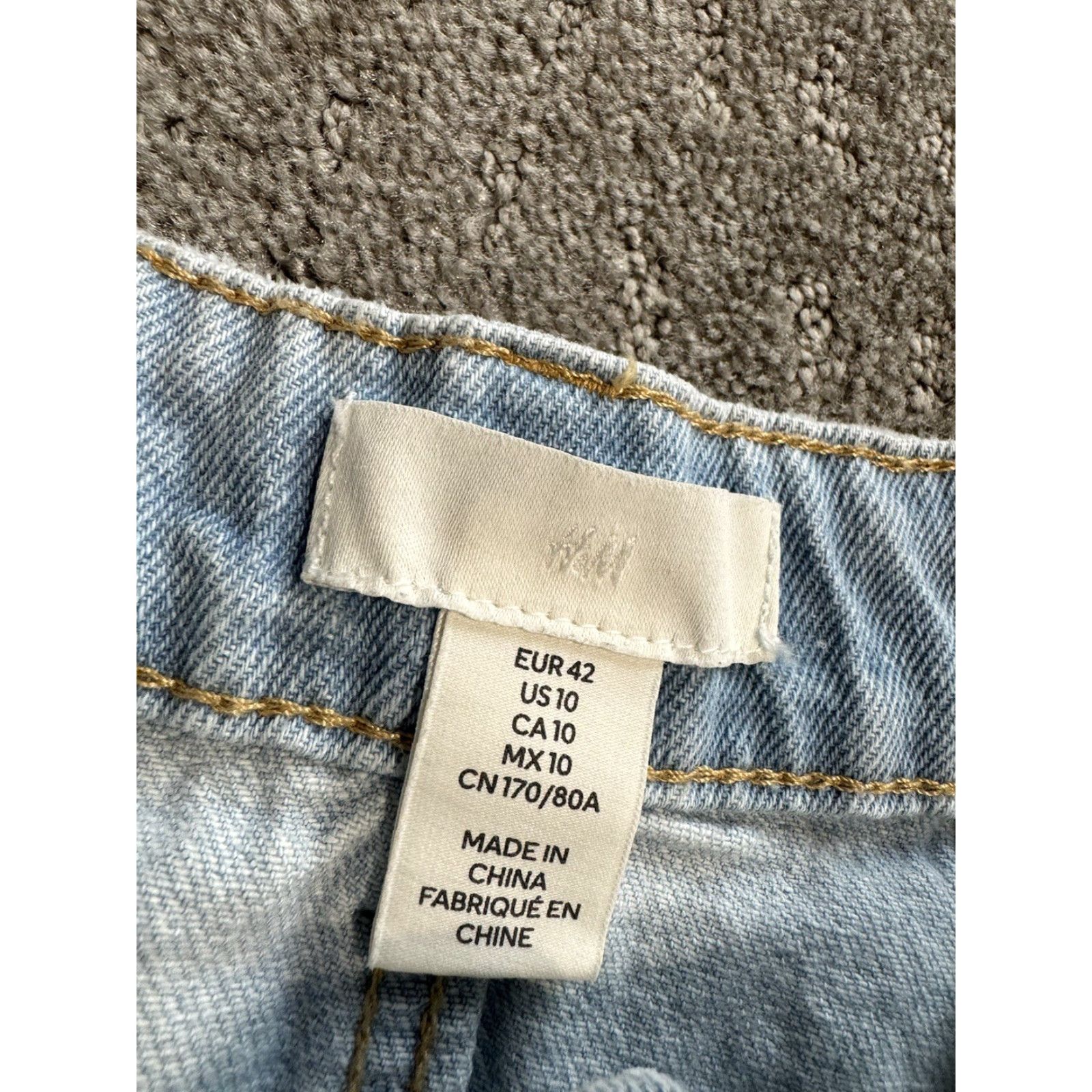 H&M VINTAGE H&M High Waisted Blue Denim Shorts Size 10 In Great Condition Size 32" / US 10 / IT 46 - 5 Thumbnail
