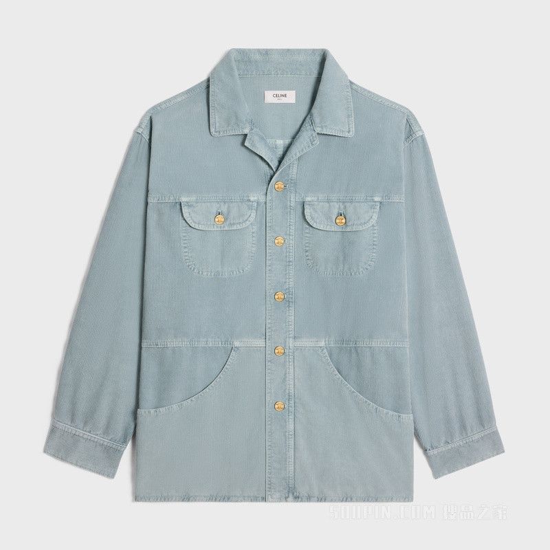 Celine car coat jacket in corduroy Size S / US 4 / IT 40 - 1 Thumbnail