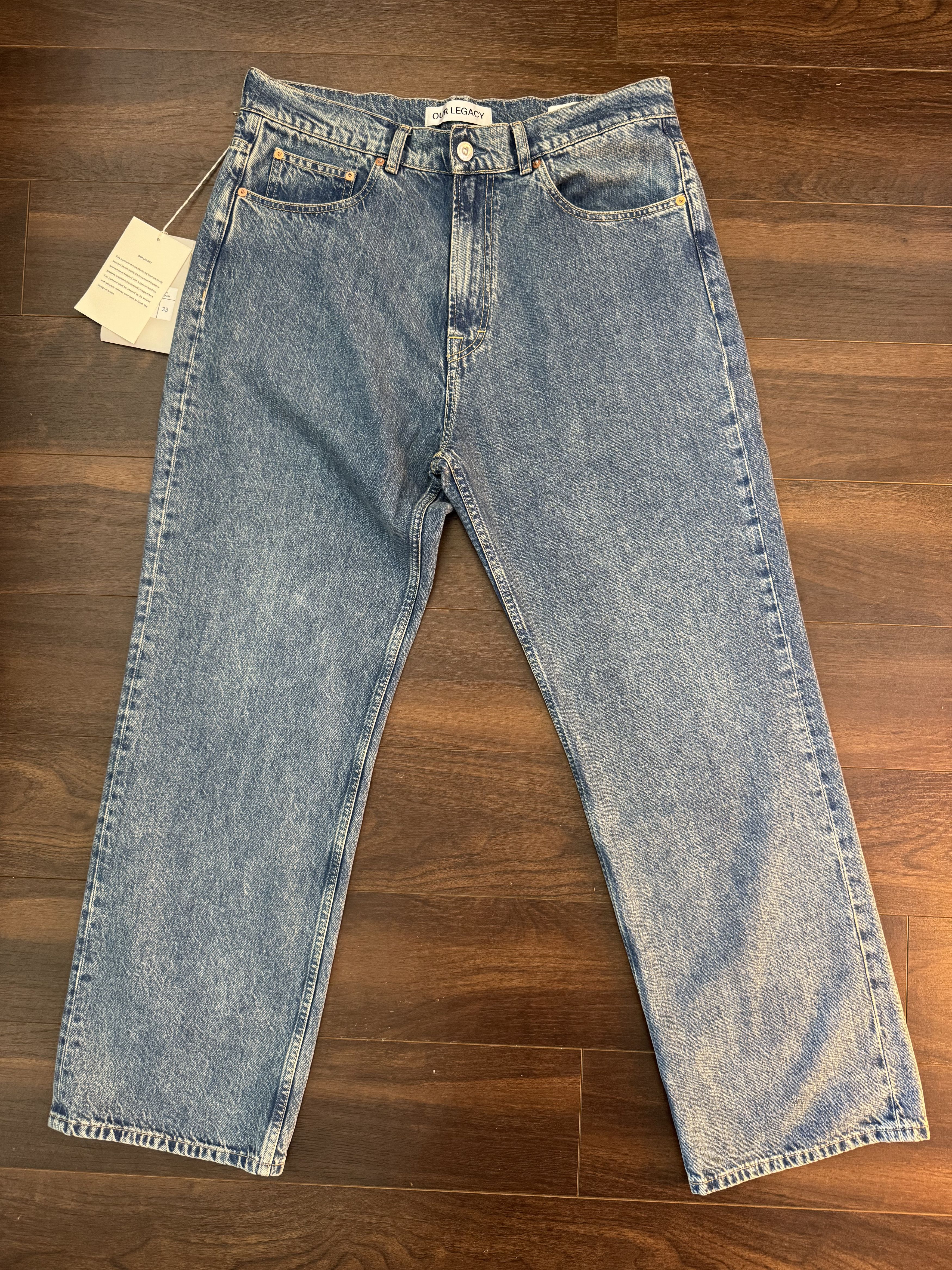 Our Legacy Third Cut in Blue Tech Wash Denim | Grailed