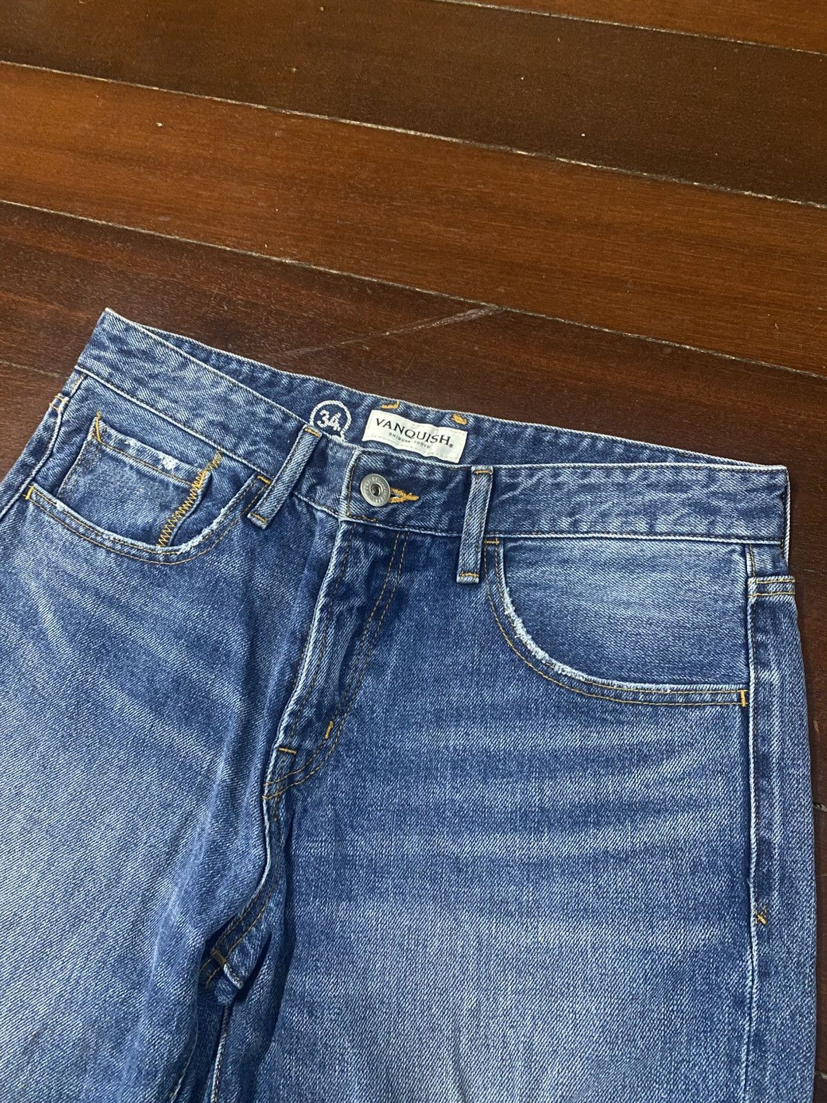 Vanquish Vanquish Japan Faded Blue Jeans distressed Size US 34 / EU 50 - 7 Thumbnail