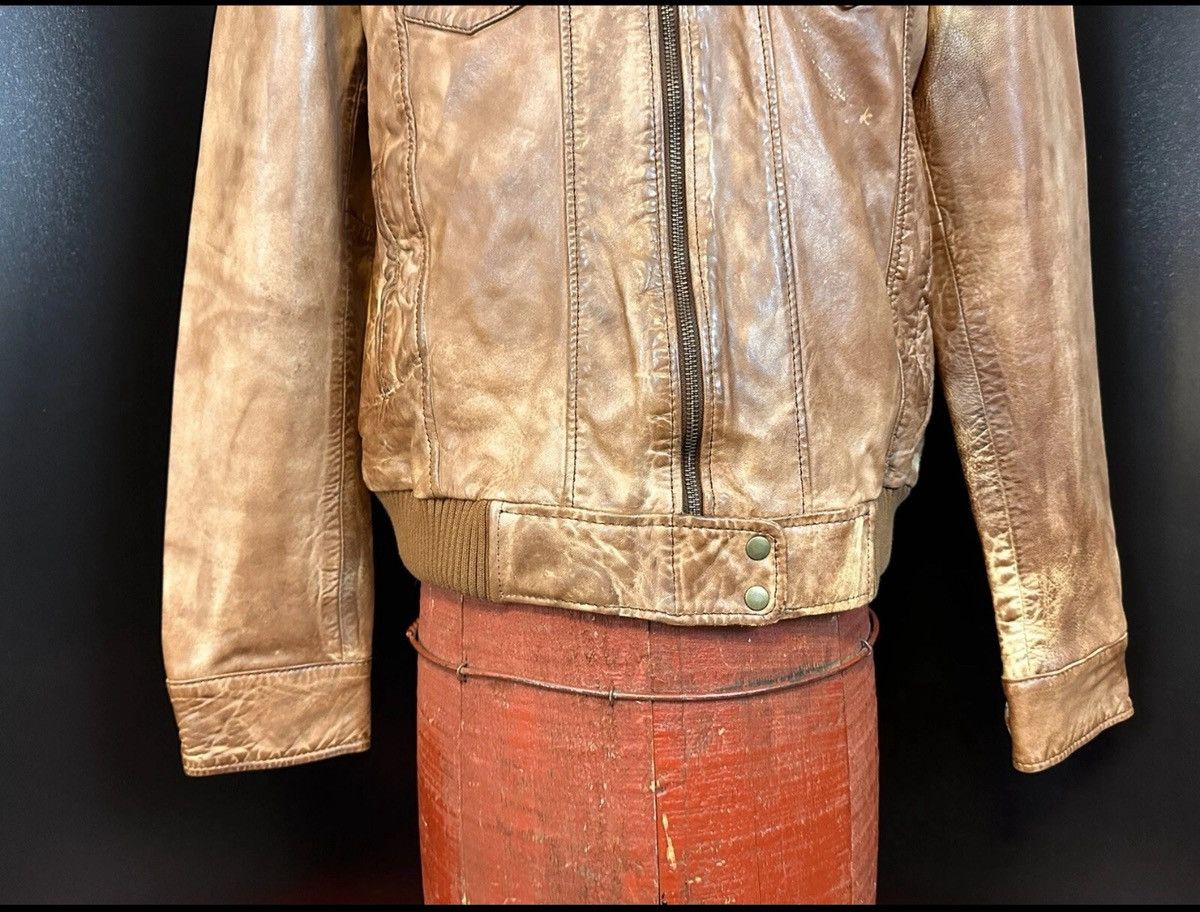 Lee LEE Re-print Distressed, Brown, Leather Bomber Jacket Lg Size US L / EU 52-54 / 3 - 3 Thumbnail
