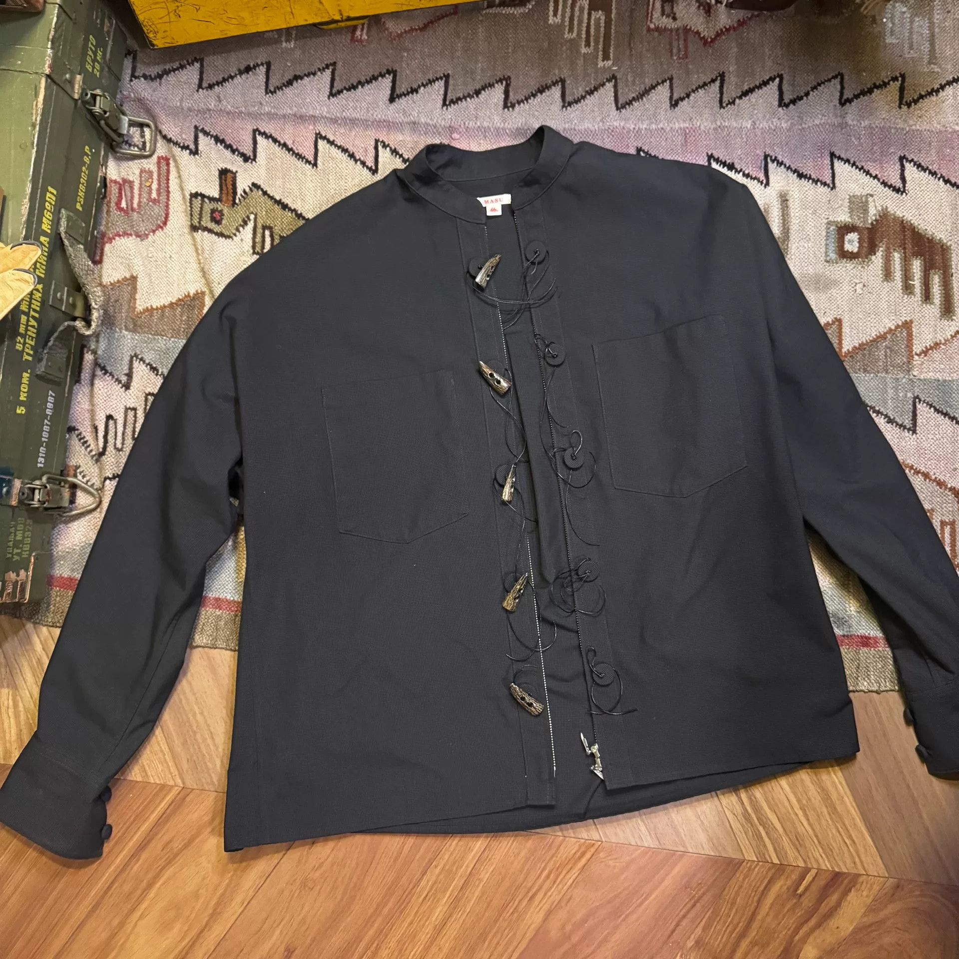 Japanese Brand 20AW Masu Stand Collar Jacket Shirt Size US M / EU 48-50 / 2 - 1 Thumbnail