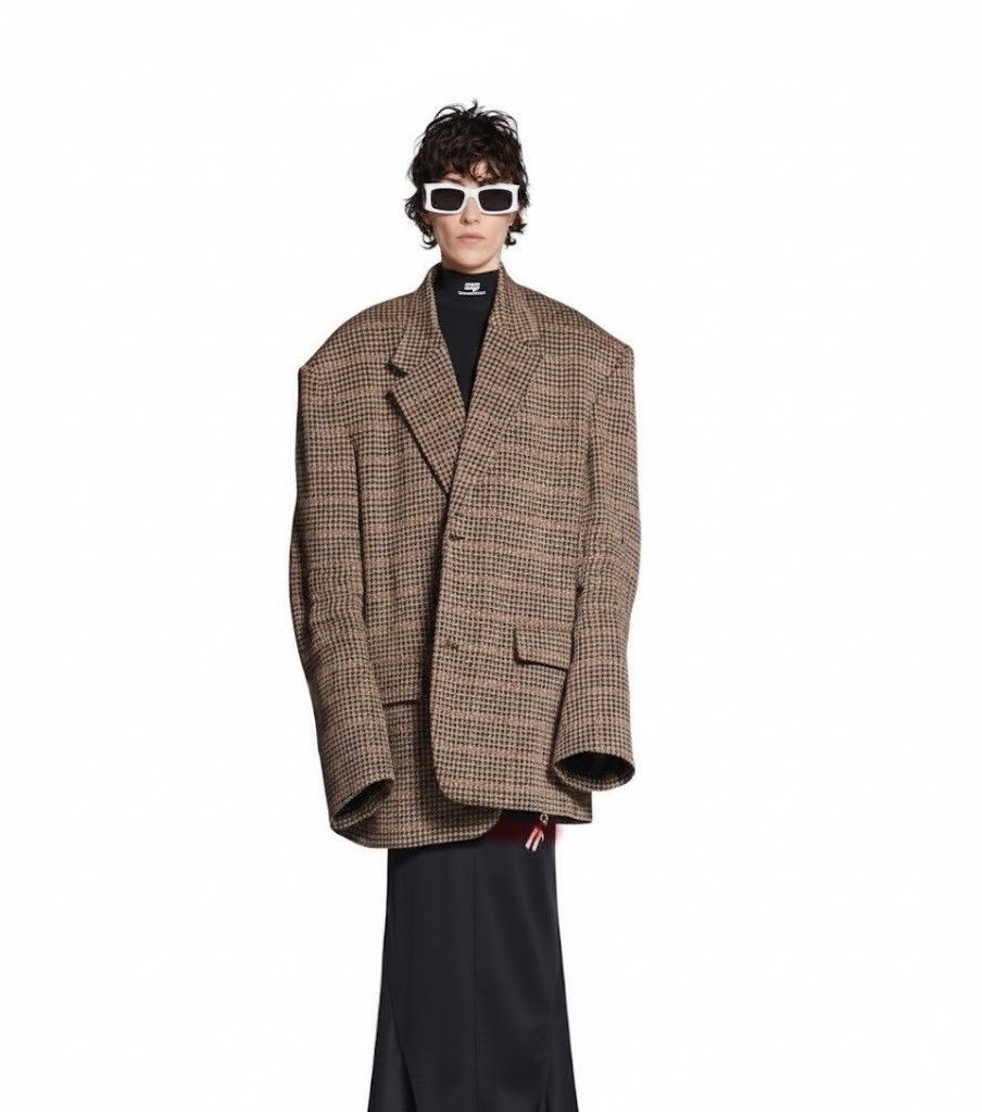Balenciaga o1tr1nto1125 Tailored Knitted Jacket in Multicolor Size US M / EU 48-50 / 2 - 1 Preview