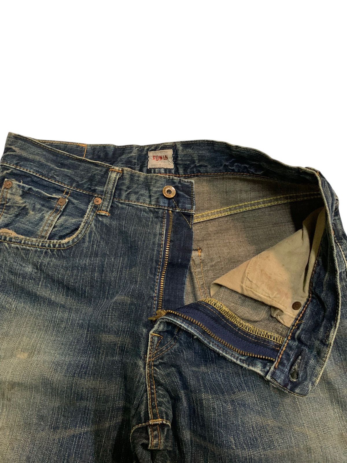 Edwin × If Six Was Nine × Kapital VINTAGE EDWIN 505Z SELVEDGE RUSTY JAPANASE DISTRESSED DENIM Size US 32 / EU 48 - 14 Thumbnail