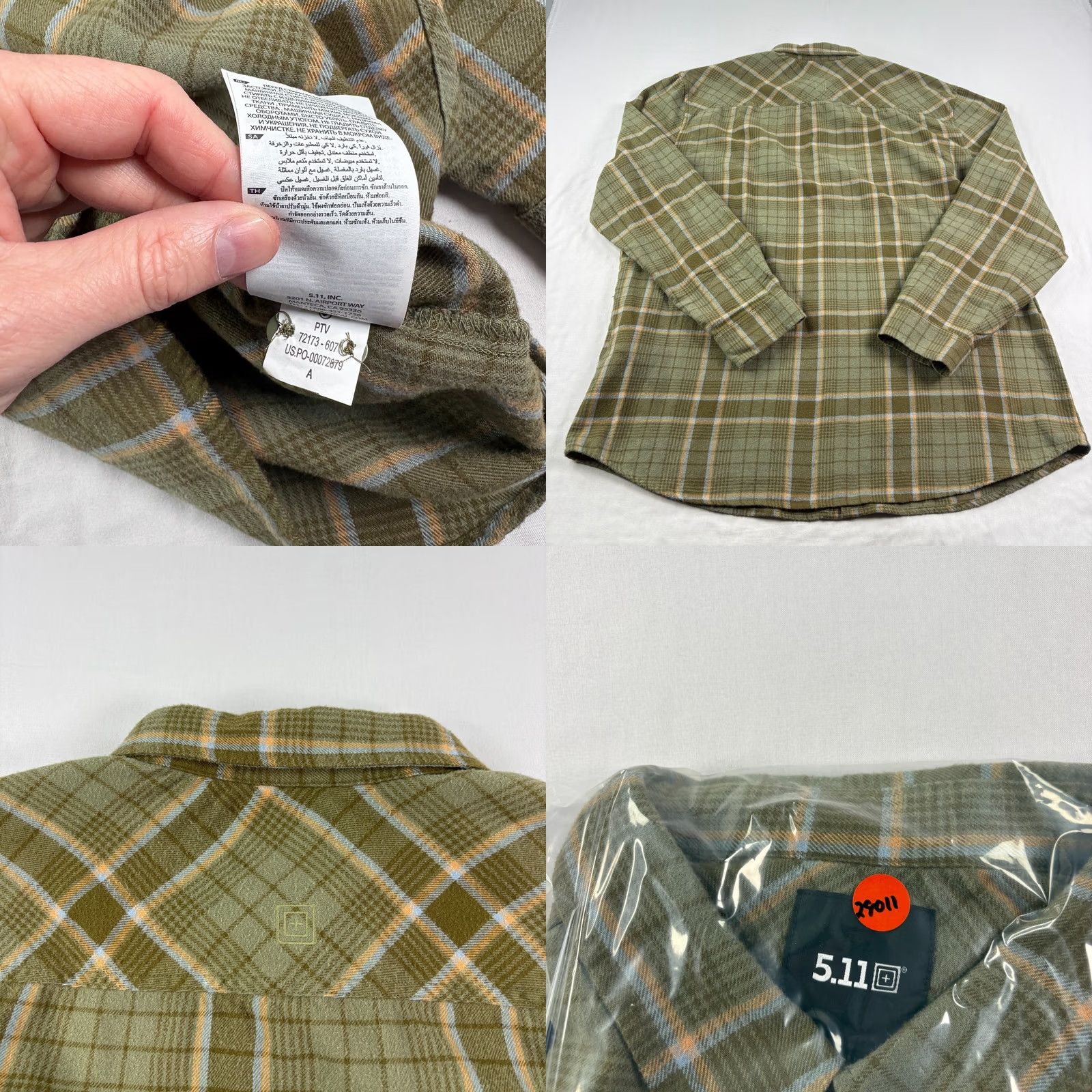 Vintage 5.11 Tactical Shirt Mens 2XL Green Plaid Flannel Button Up Workwear Casual Size US XXL / EU 58 / 5 - 8 Thumbnail