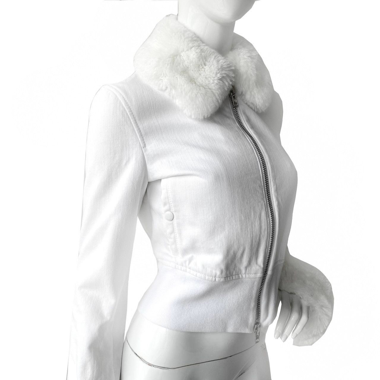 Givenchy Archive Givenchy White jacket with faux fur collar Size XS / US 0-2 / IT 36-38 - 4 Thumbnail
