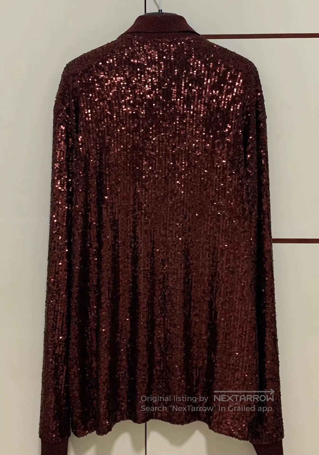 Saint Laurent Paris Saint Laurent SLP Red Sequin Shirt. Size US XL / EU 56 / 4 - 2 Thumbnail