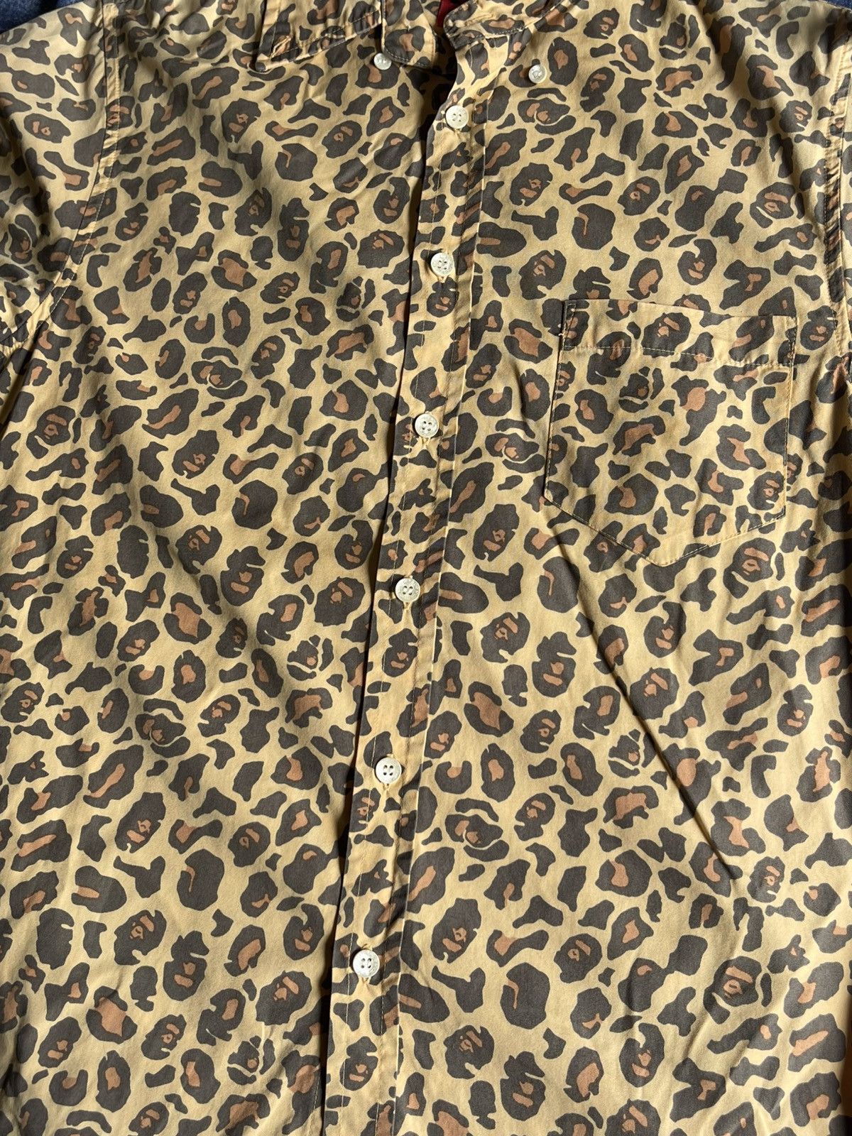 Bape OG Bape Leopard Camo Button Shirt A Bathing Ape Size US M / EU 48-50 / 2 - 3 Thumbnail