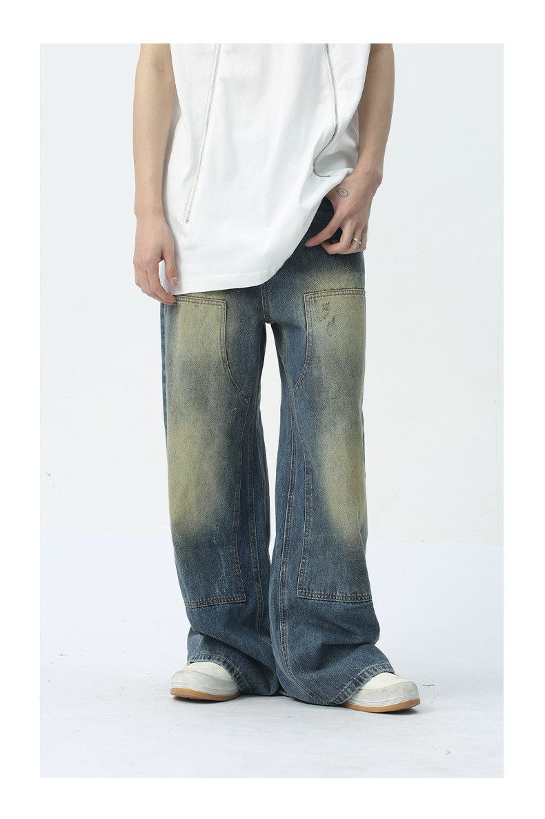 Vintage American retro street style patchwork distressed jeans Size US 32 / EU 48 - 4 Thumbnail