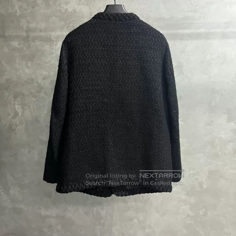 Valentino Valentino Black solid color V-neck long-sleeved jacket jac Size L / US 10 / IT 46 - 2 Thumbnail