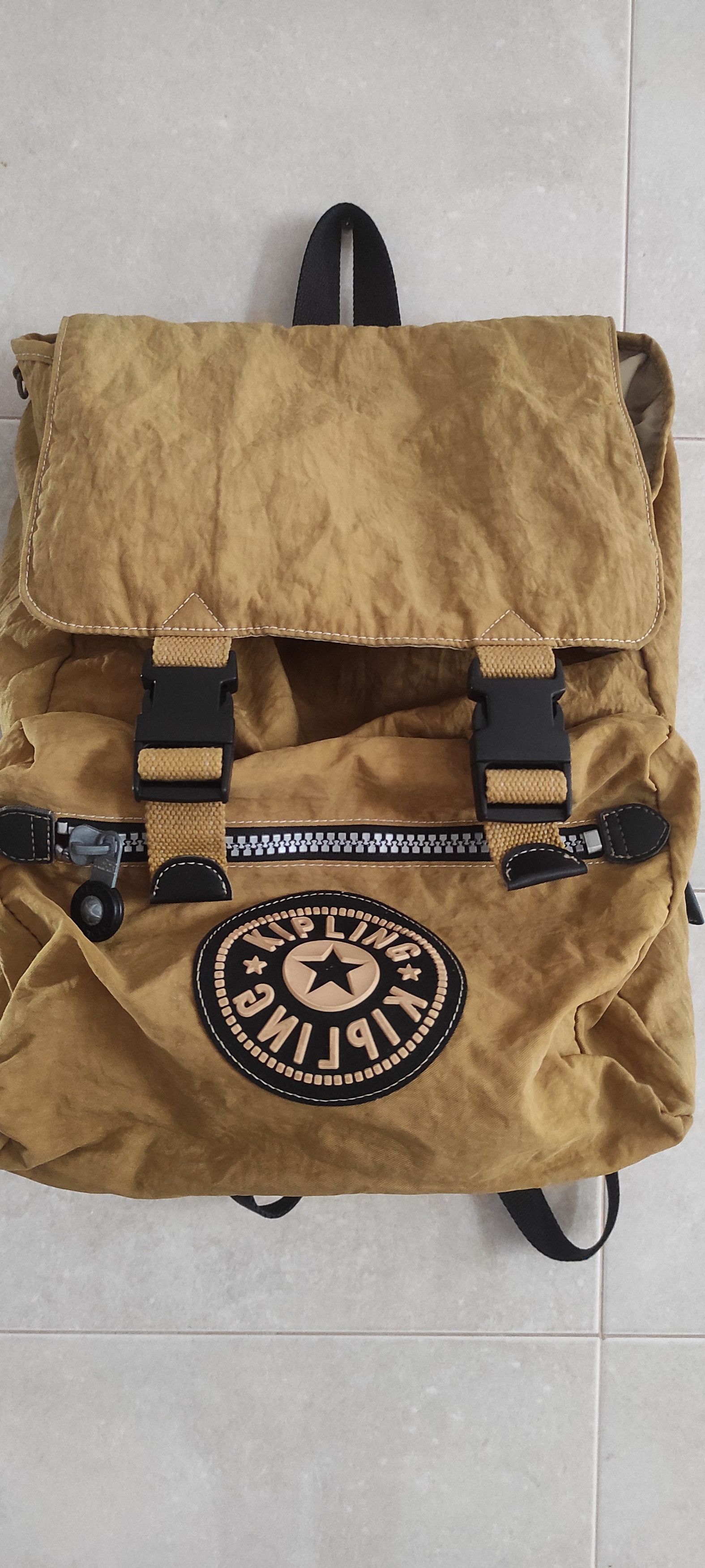 Other kipling Backpack Yellow Zipper Pockets Drawstring Tops Size ONE SIZE - 2 Thumbnail