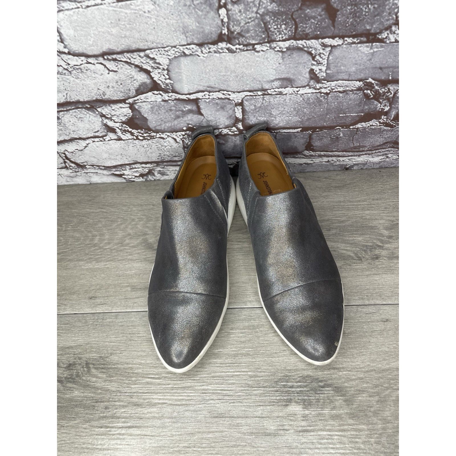 Johnston & Murphy Johnston & Murphy Tru Foam Dakota Silver Leather Sneakers Sh Size US 8 / IT 38 - 15 Thumbnail