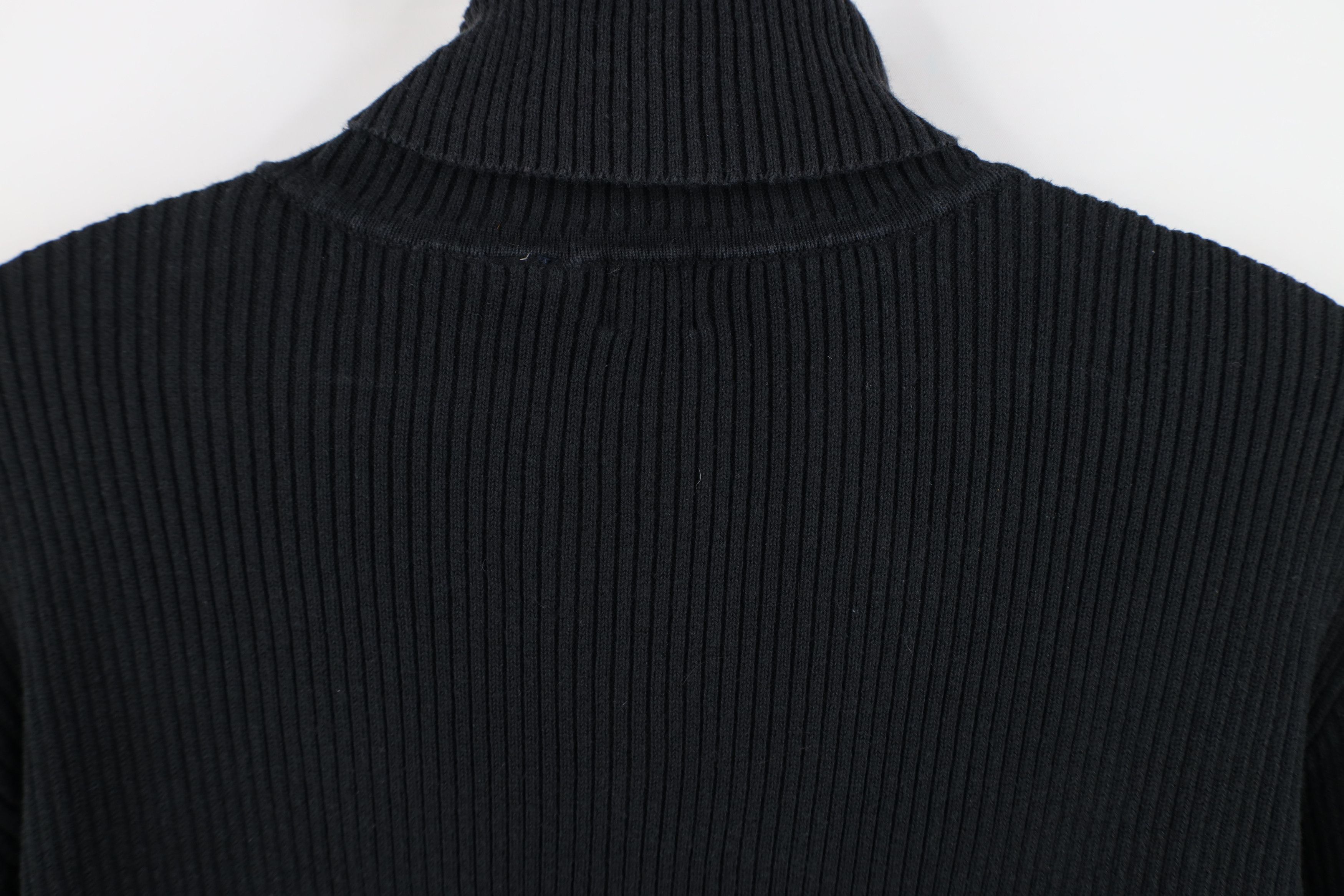 Gap Vintage 90s Gap Blank Ribbed Knit Turtleneck Sweater Black Size M / US 6-8 / IT 42-44 - 8 Thumbnail