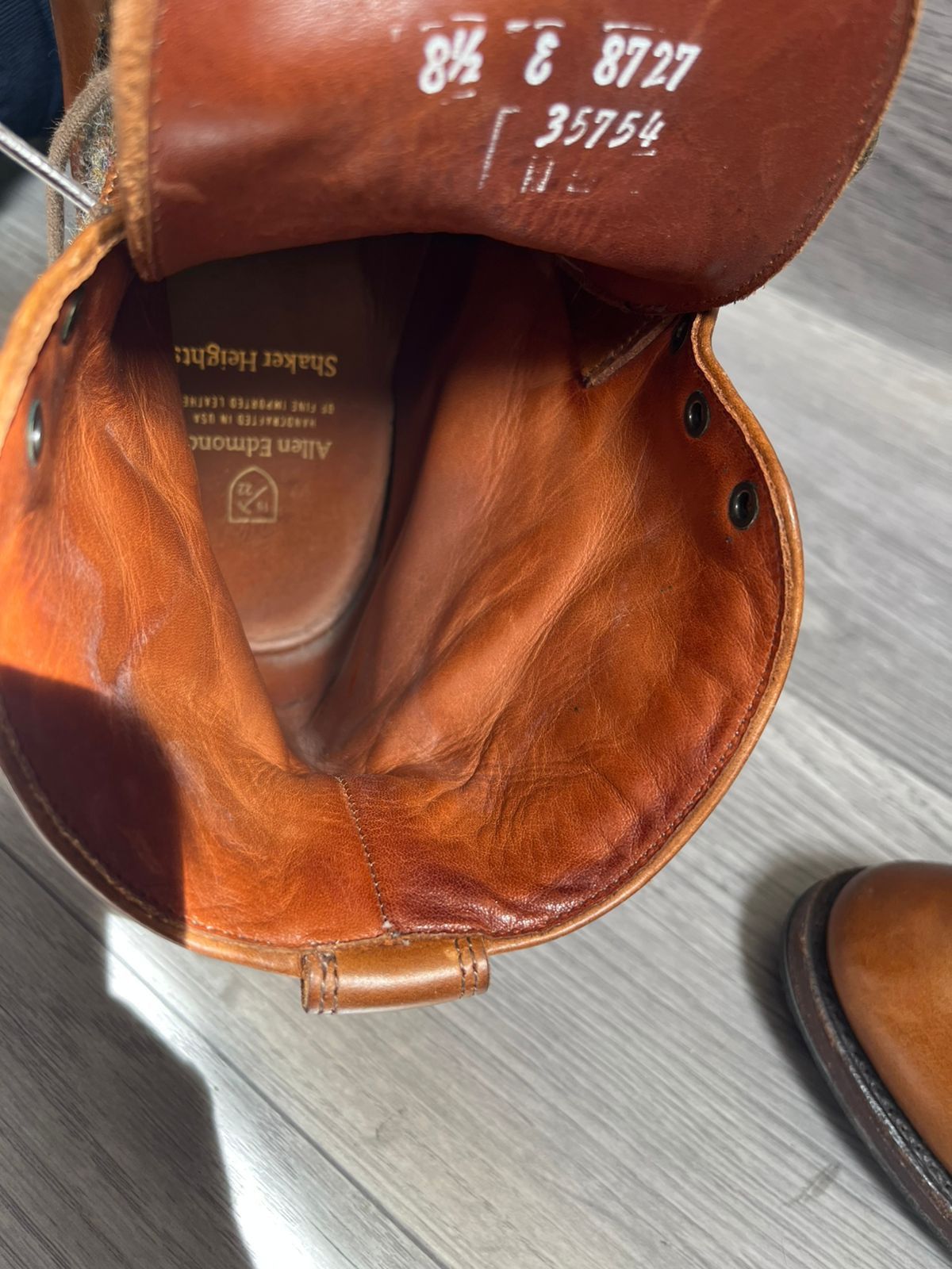 Allen Edmonds Allen Edmonds Shaker Heights Brown/Tan Tweed Leather Boots Size US 8.5 / EU 41-42 - 7 Thumbnail