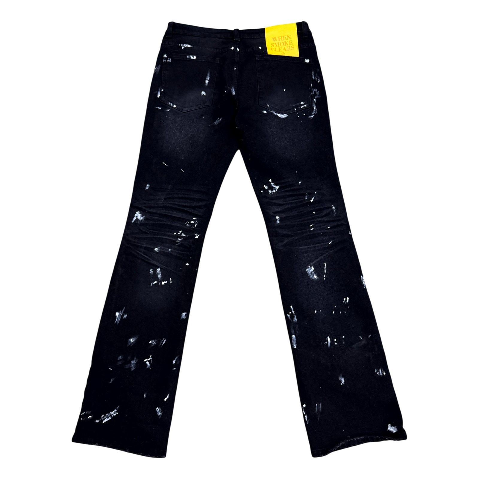 Whensmokeclears When Smoke Clears Paint Splatter Black Jeans Size US 30 / EU 46 - 2 Thumbnail