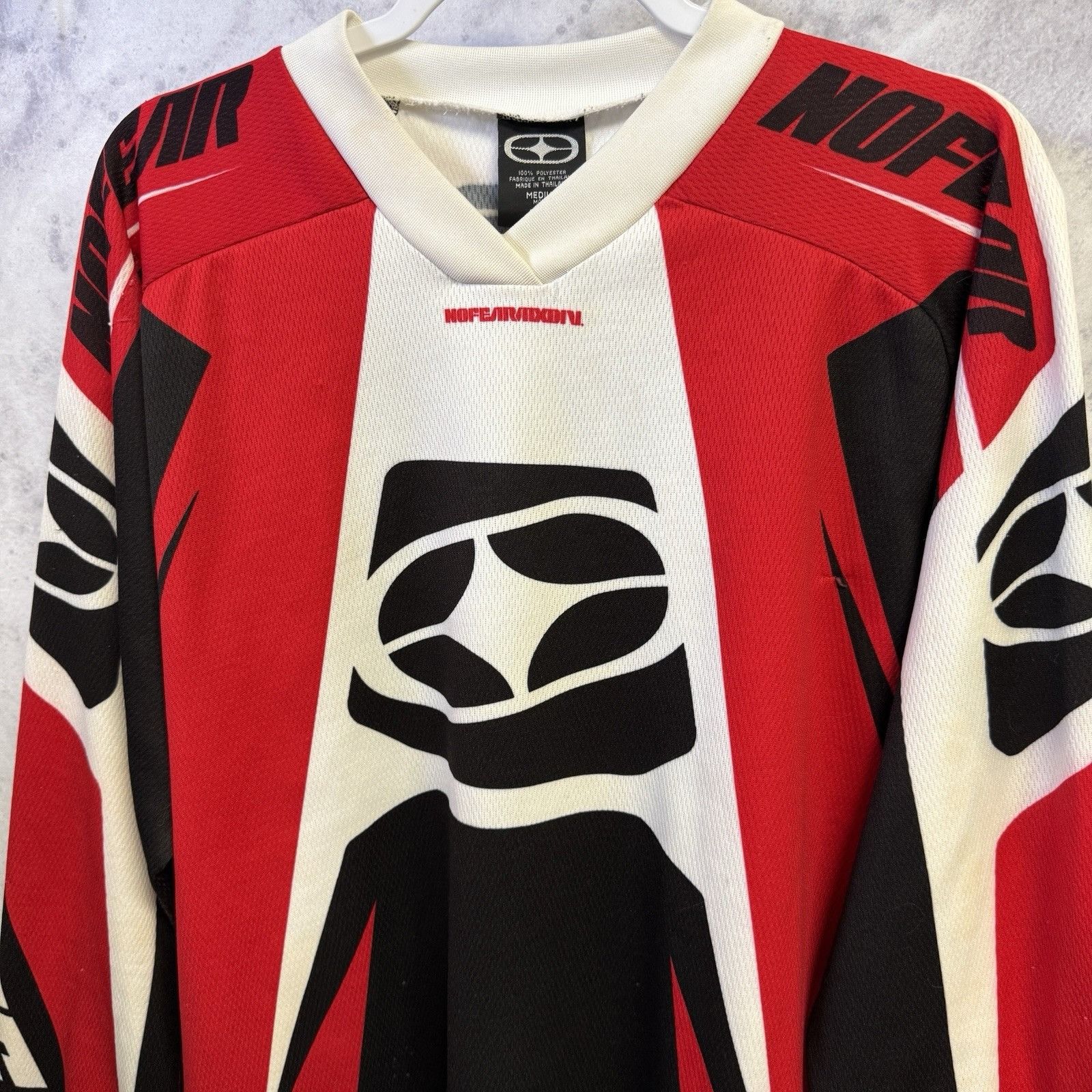 No Fear Vintage No Fear MX Racing Jersey Mens M White/Red Long Sleev Size US M / EU 48-50 / 2 - 3 Thumbnail