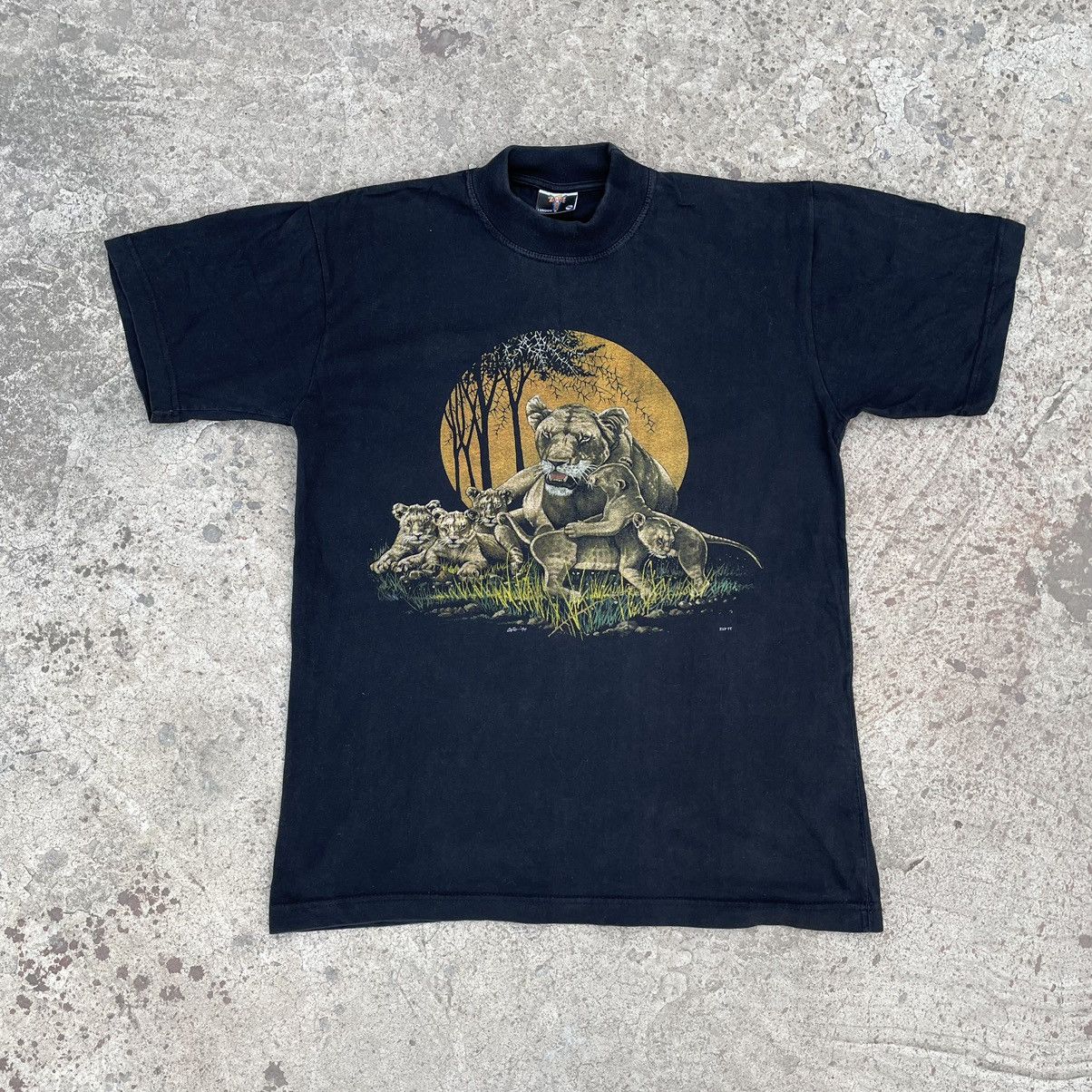 Vintage Vintage T-shirts With Lion Zip It 90s Y2K Logo Size US M / EU 48-50 / 2 - 1 Thumbnail