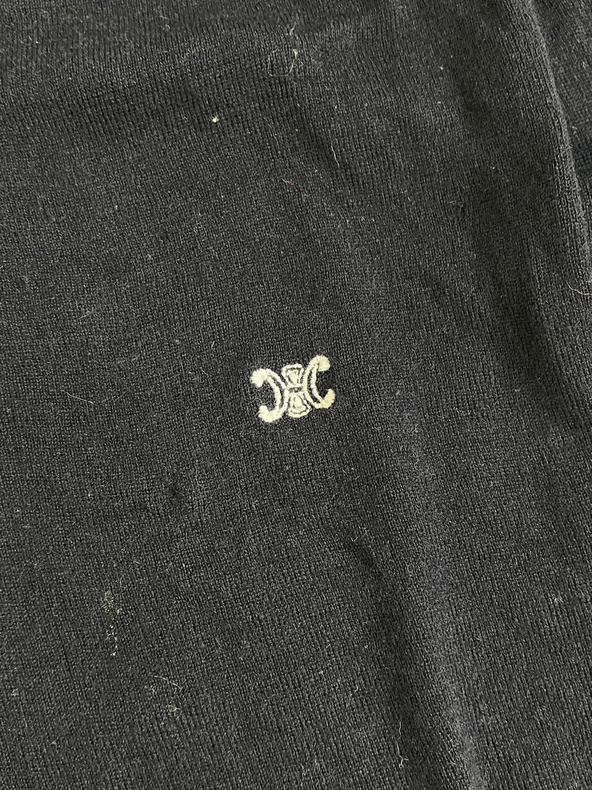 Celine Vintage Celine distressed embroidered knitt Size M / US 6-8 / IT 42-44 - 6 Thumbnail