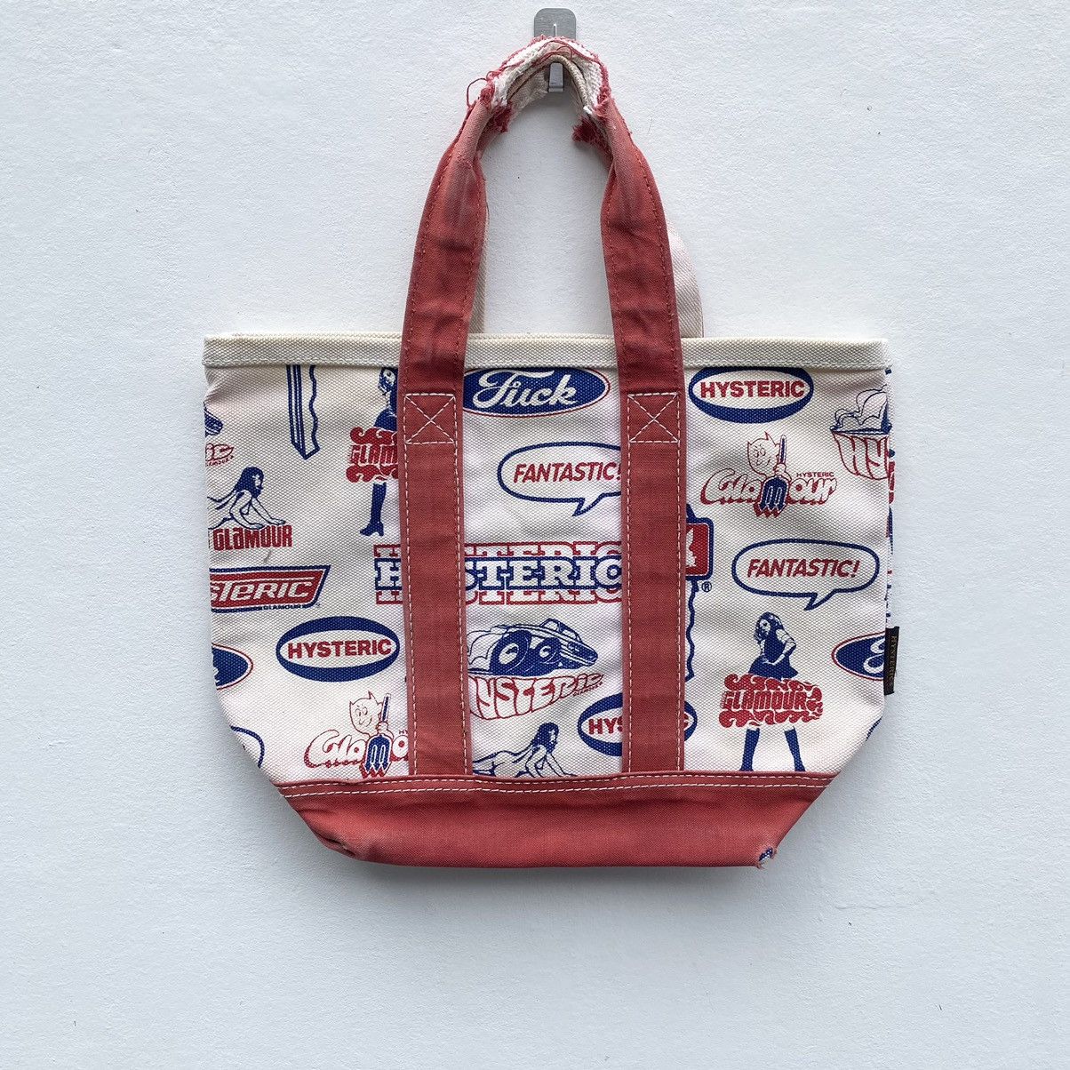 Hysteric Glamour Fuck Printed Tote Bag Hysteric Distressed