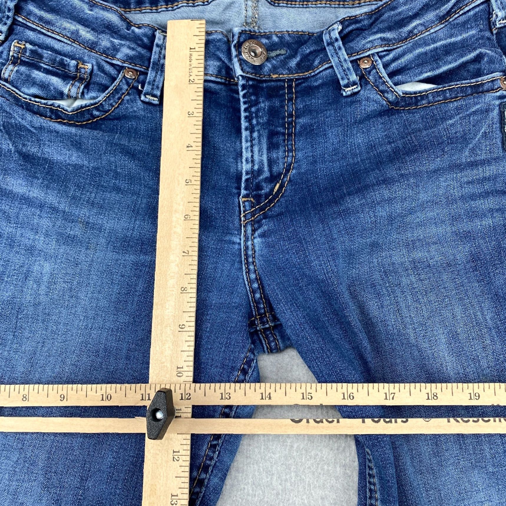 Silver Jeans Co. Silver Jeans Suki Skinny Crop Jeans Womens 30 x 25 Blue Stretch Mid Rise Denim Pants Size 30" / US 8 / IT 44 - 5 Thumbnail