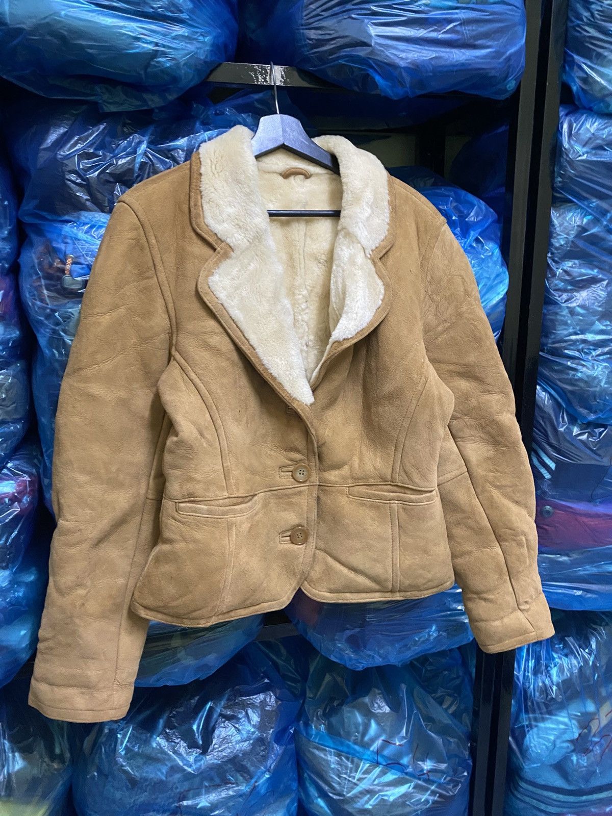 Genuine Leather VINTAGE 80S JHA JHA CLUB LEATHER SHEARLING SHERPA JACKET Size M / US 6-8 / IT 42-44 - 3 Thumbnail