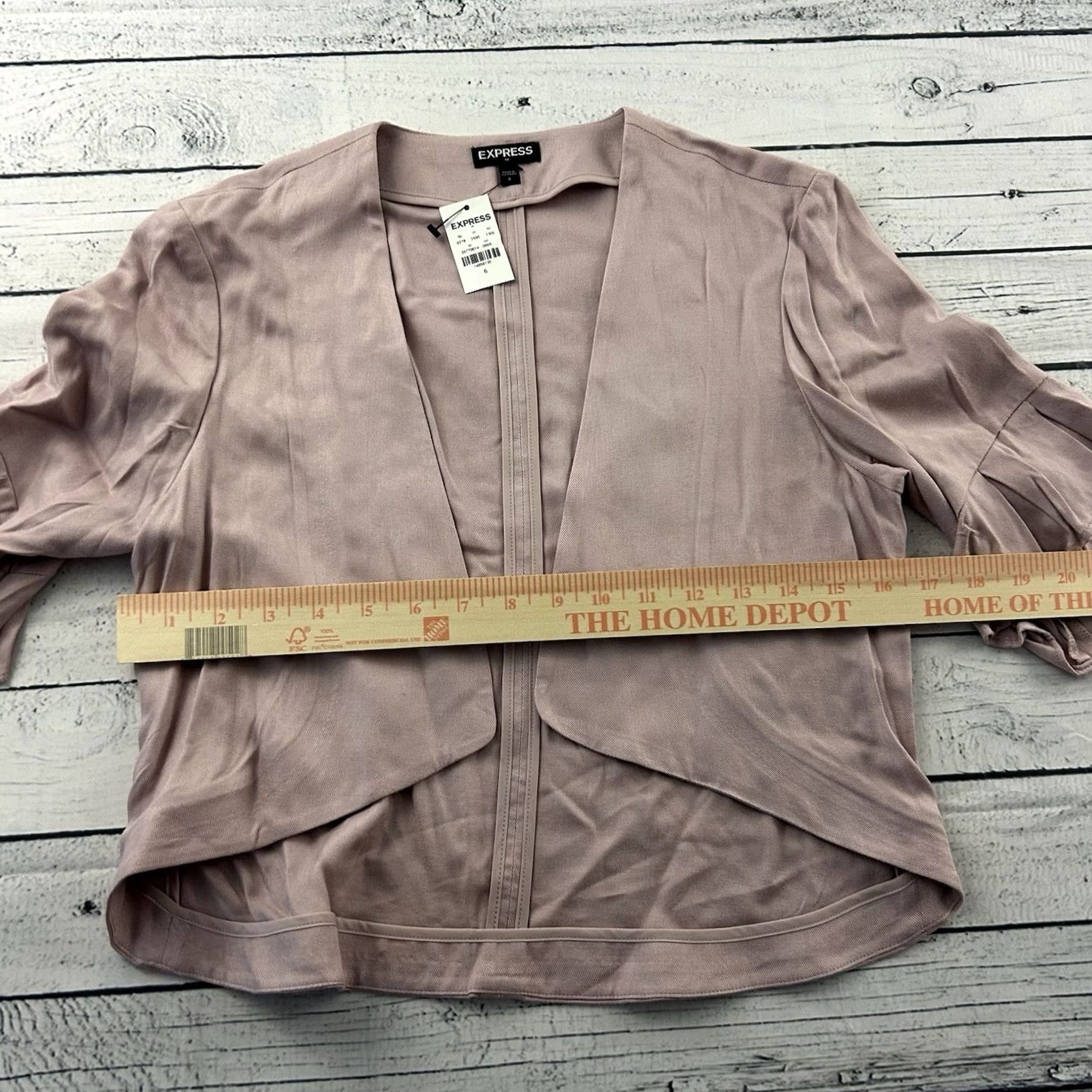 Express Express Short Ruffle Sleeve Top Women's 6 Pink Blouse) Size M / US 6-8 / IT 42-44 - 4 Thumbnail