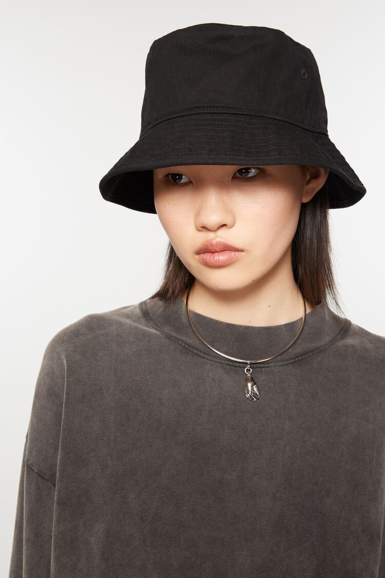 Acne Studios o1mle1224 Unisex Size : OS/ Brimmo Twill Hat / Cap in Black Size ONE SIZE - 2 Thumbnail