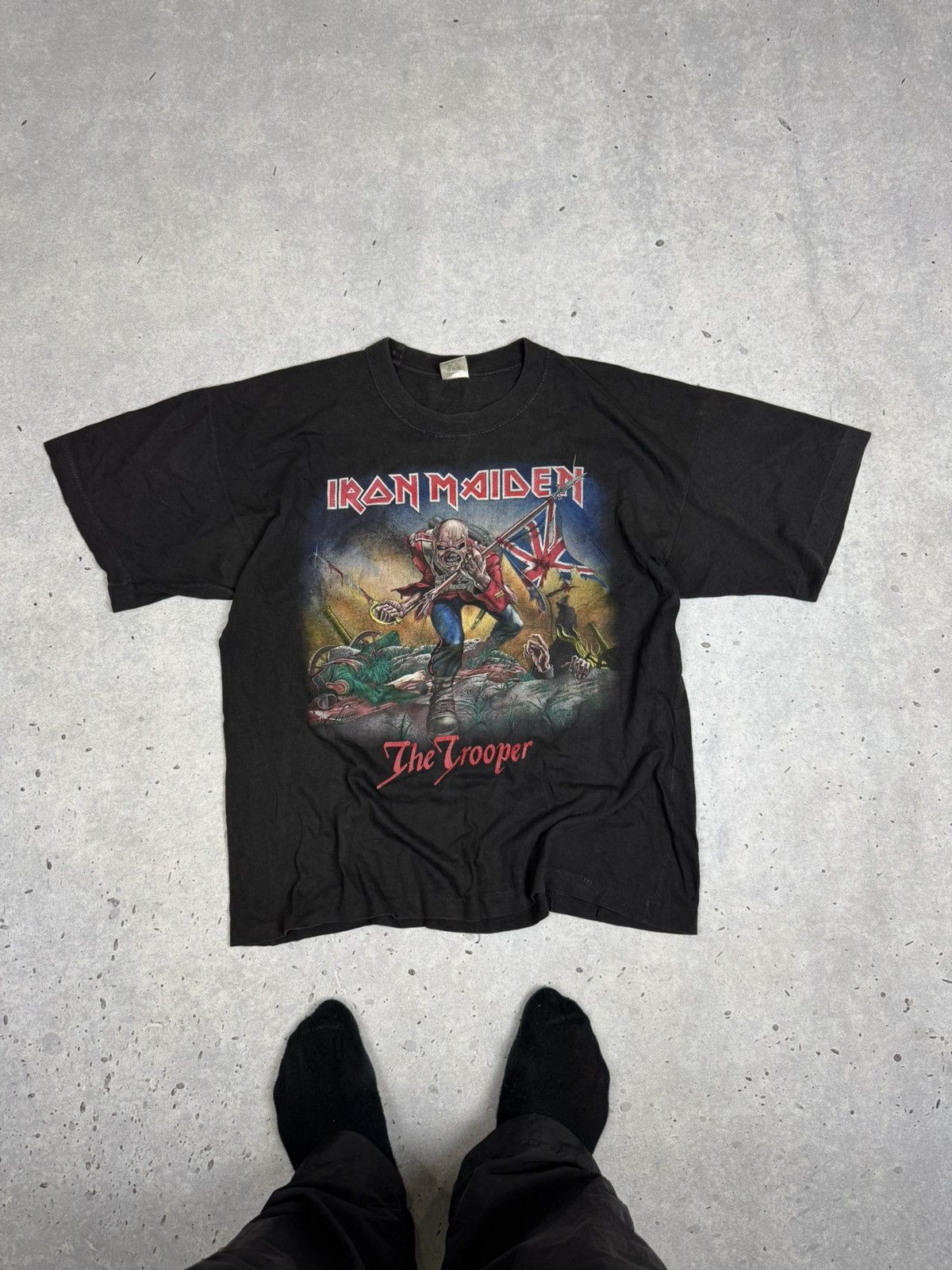 Iron Maiden 90s Iron Maiden The Troopers Single Stitch Vintage Tee Size US M / EU 48-50 / 2 - 3 Thumbnail