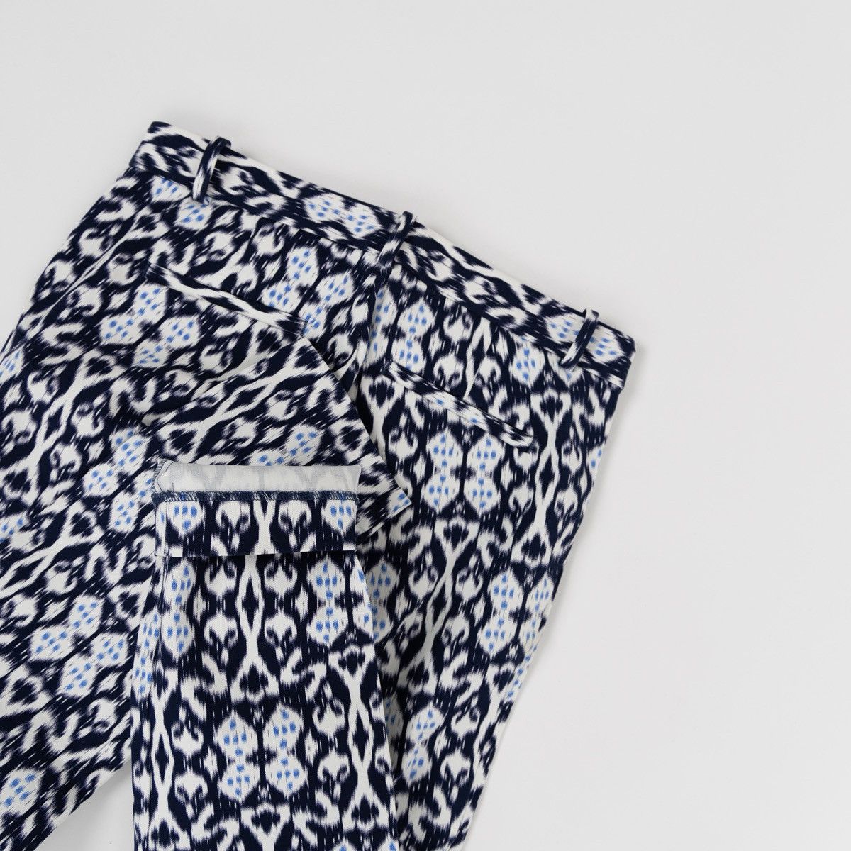 Gap GAP Womens Geometric Pattern Pants Blue White Slim Fit Size 28" / US 6 / IT 42 - 4 Thumbnail