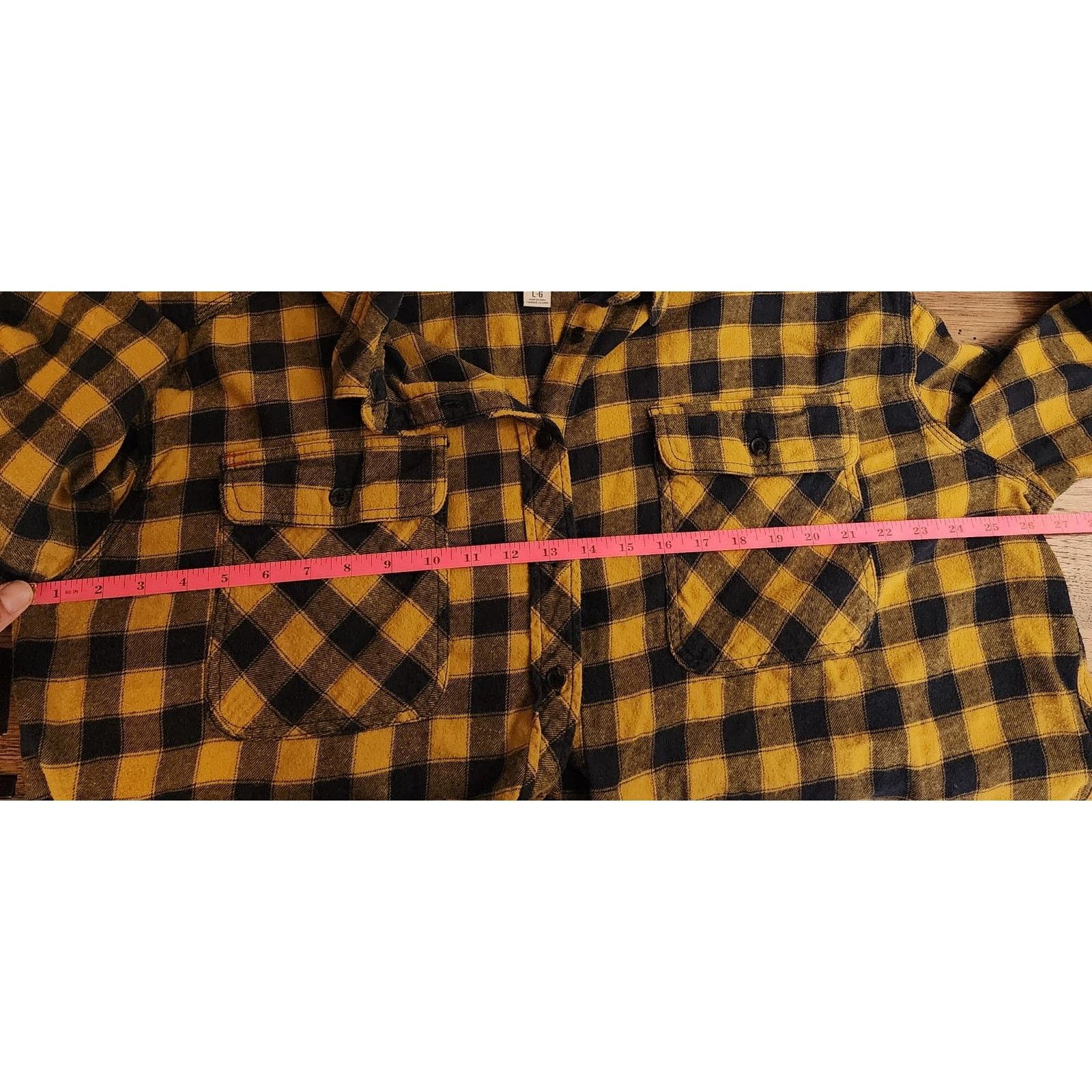 Bdg BDG L Crop Top Flannel Yellow/Navy Check - Chic & Cozy Size L / US 10 / IT 46 - 4 Thumbnail