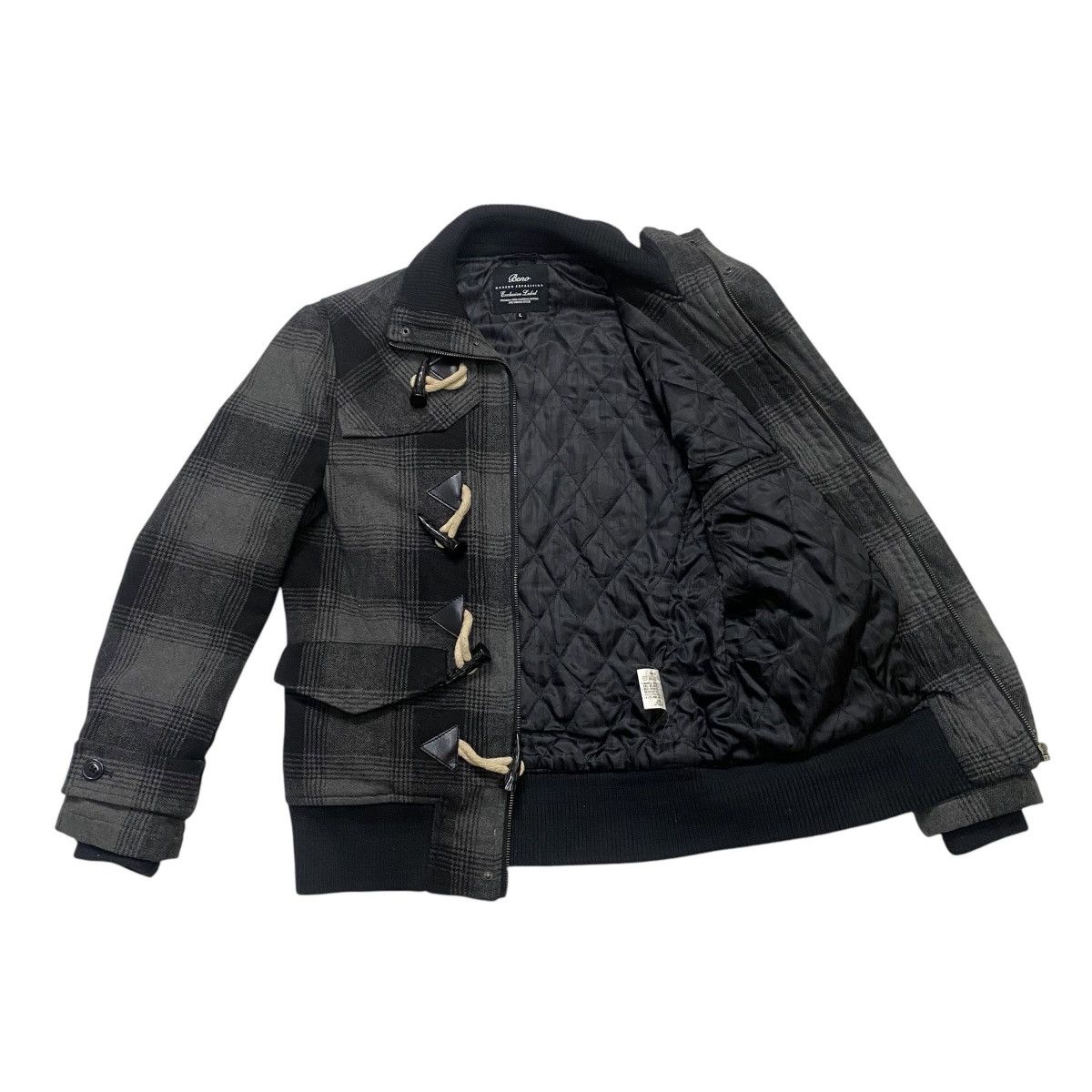 Japanese Brand Beno Plaid Duffle coat Size US M / EU 48-50 / 2 - 6 Thumbnail