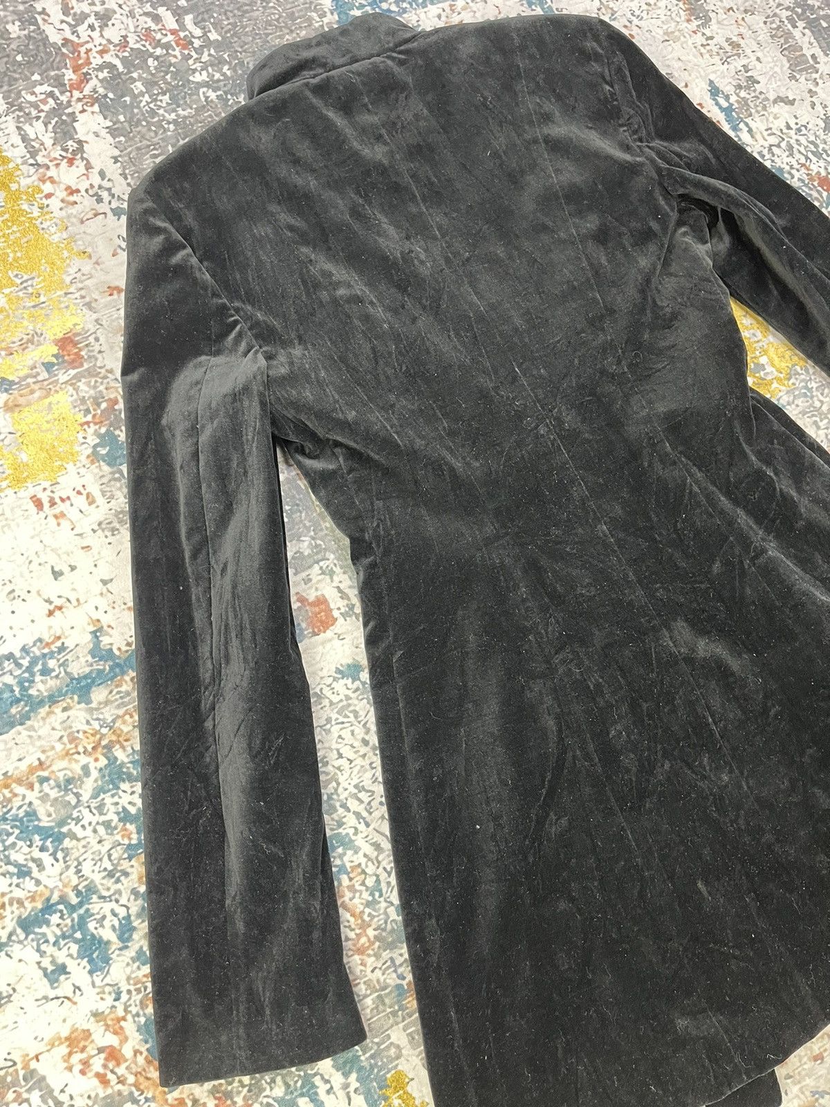 John Richmond Richmond X Black Velvet Assymetrical Long Coat Size S / US 4 / IT 40 - 7 Thumbnail