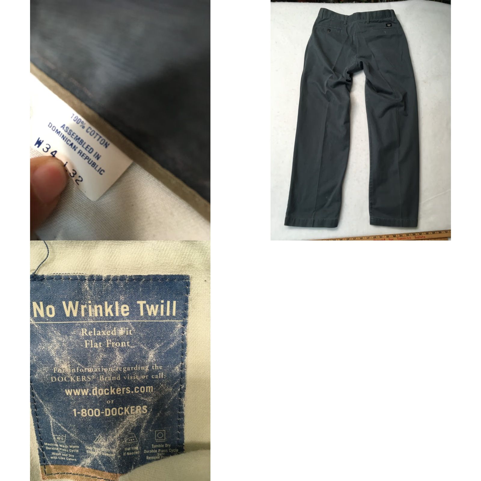 Dockers Dockers Premium Khakis navy blue Pleated Pants 33x31 Relaxed Fit Men's Size 33 Inseam 31 Blue Khakis Size US 33 - 8 Thumbnail