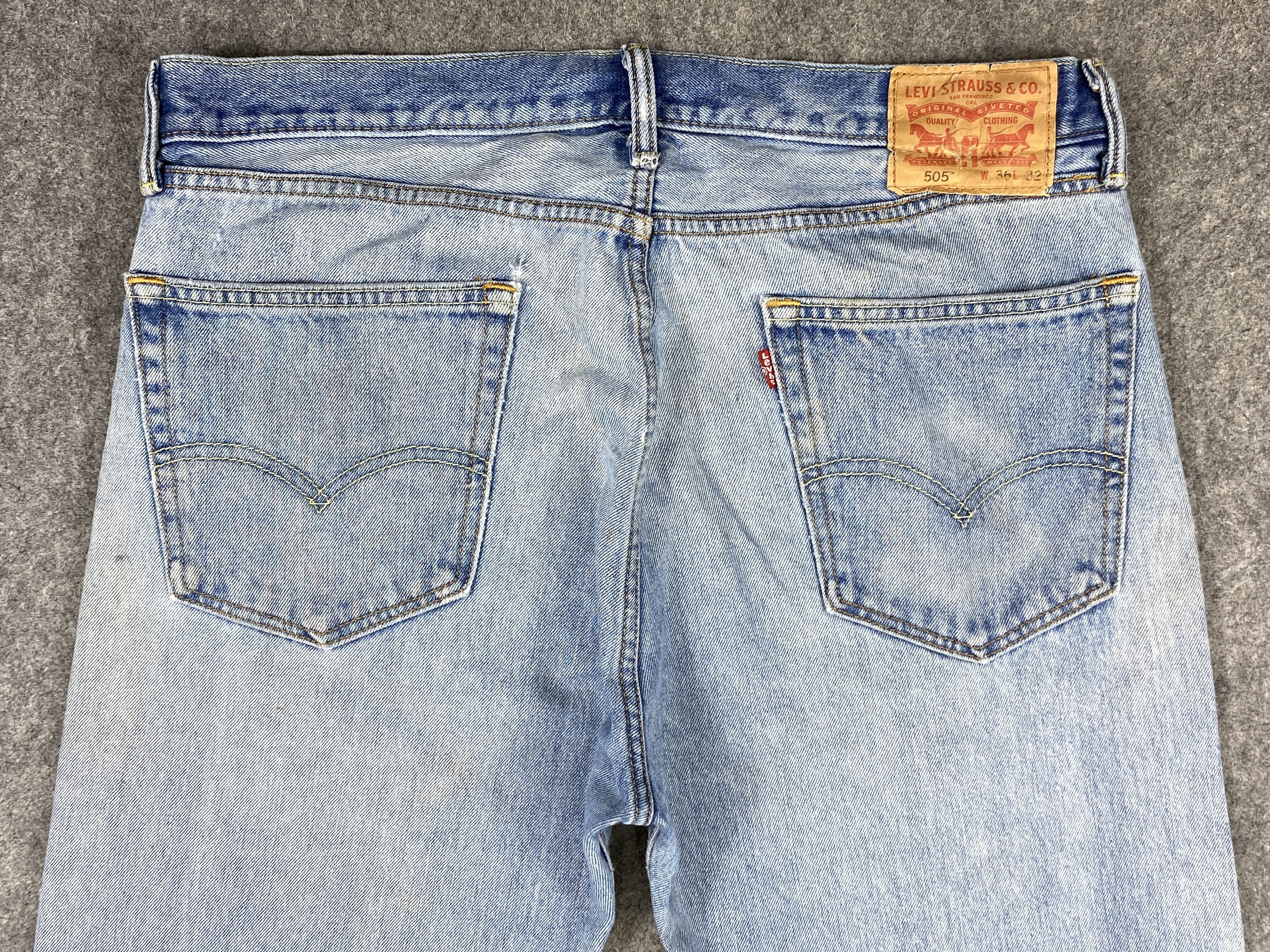 Levi's Dirty Used Blue Vintage Levi's 505 36x31.5 Denim -JN1742 Size US 36 / EU 52 - 4 Thumbnail