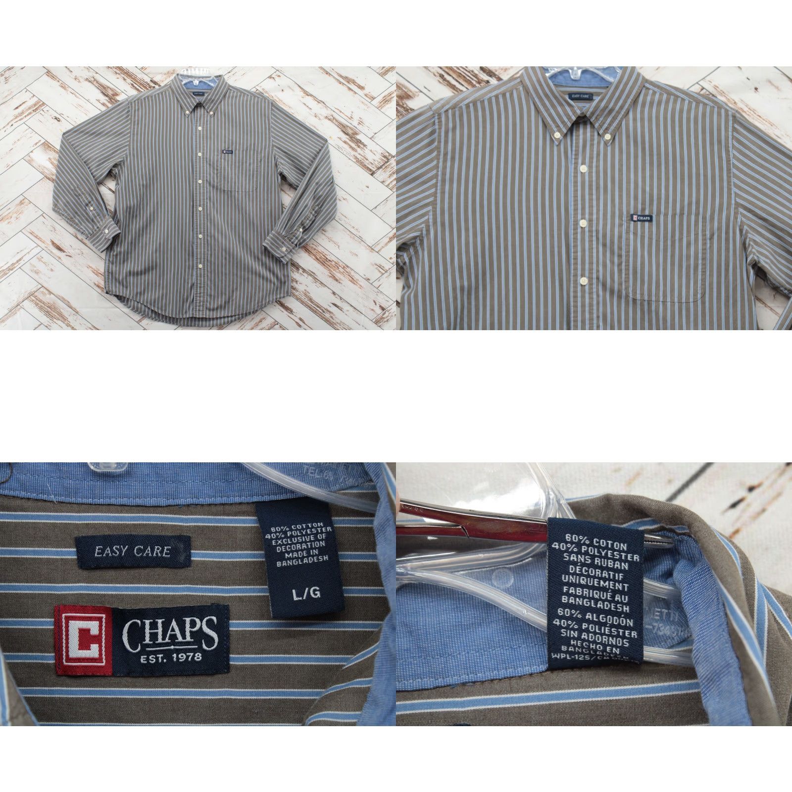 Chaps VTG Chaps Shirts Lot of 2 Men's Large Long Sleeve Button Down Casual Friday Size US L / EU 52-54 / 3 - 8 Thumbnail