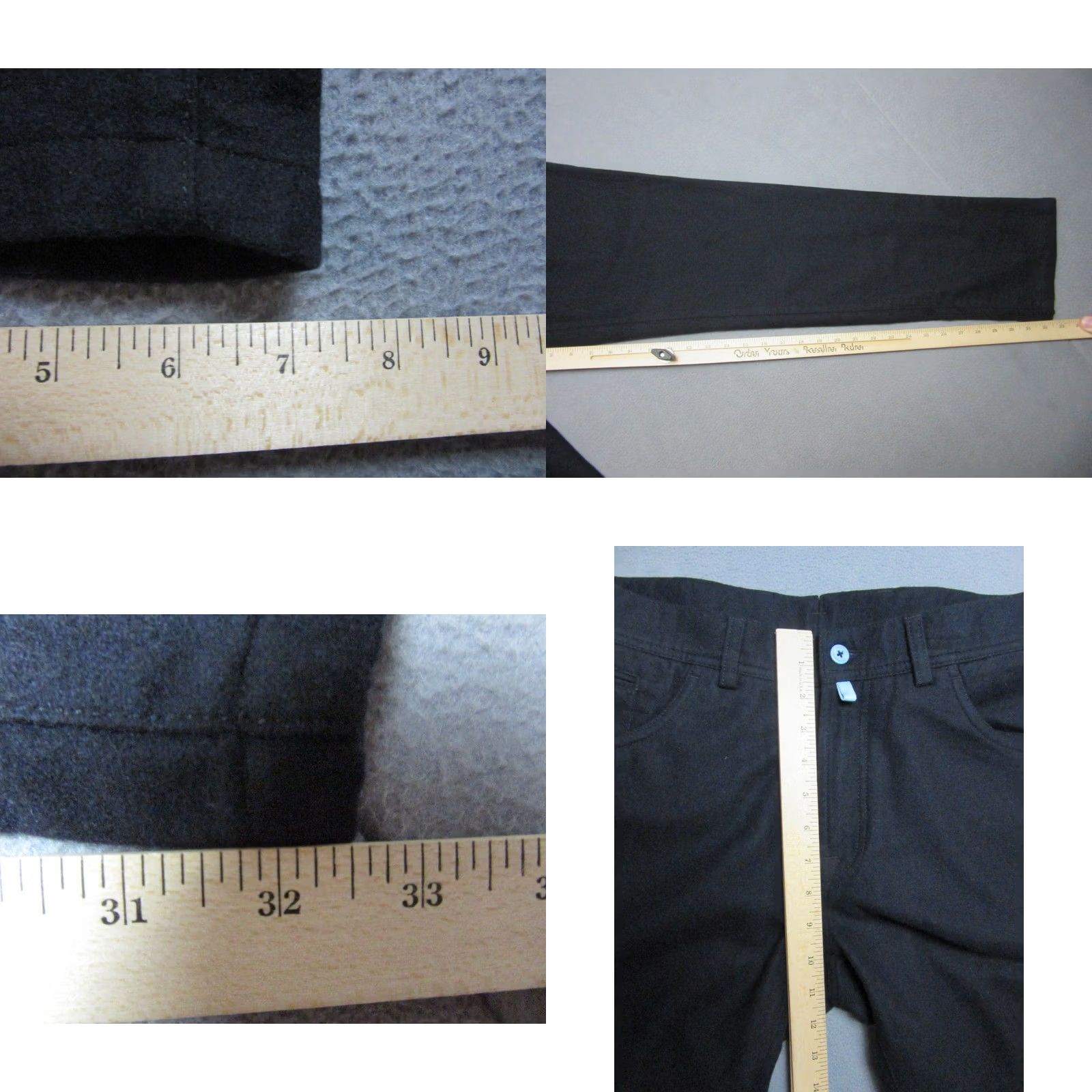 Angelo Nardelli Angelo Nardelli Pants Mens Black 50 Hydro Tweed Business Straight Leg Pockets - & Party Style Size US 32 / EU 48 - 8 Thumbnail