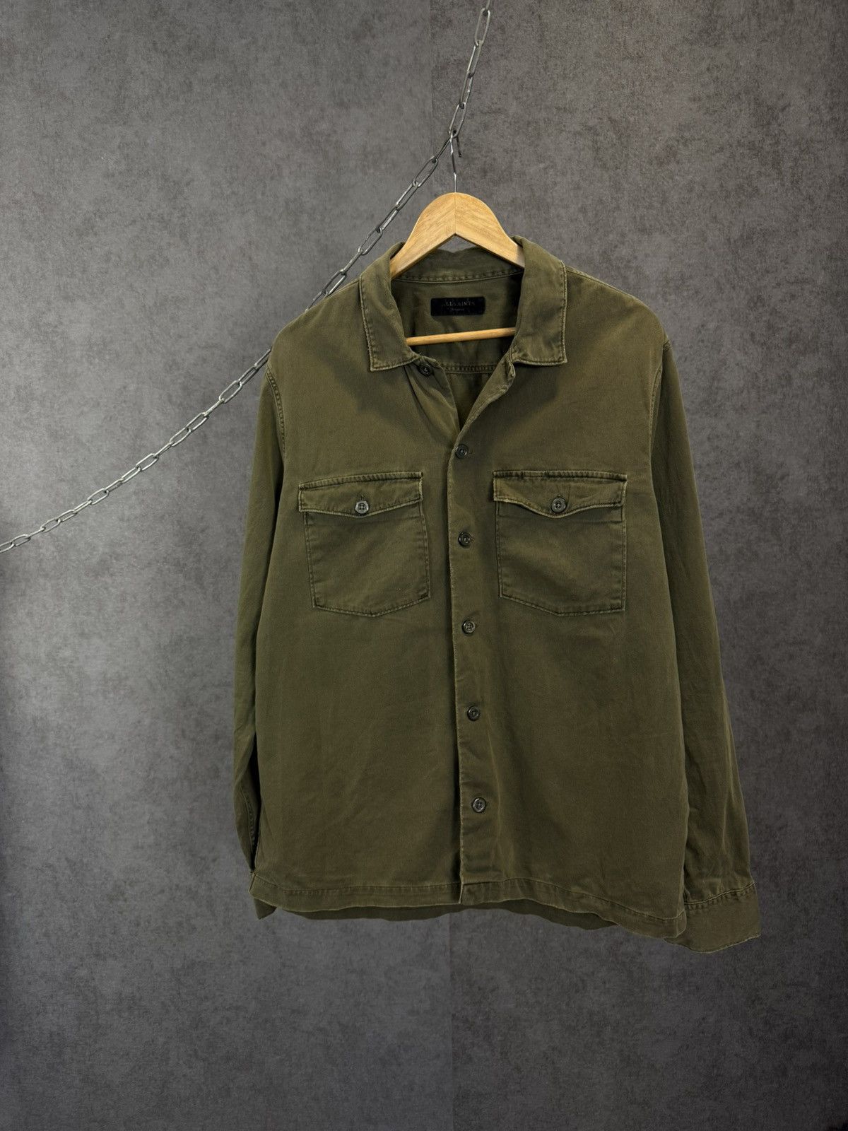 Allsaints Allsaints designer military double pocket shirt Size US XL / EU 56 / 4 - 1 Thumbnail