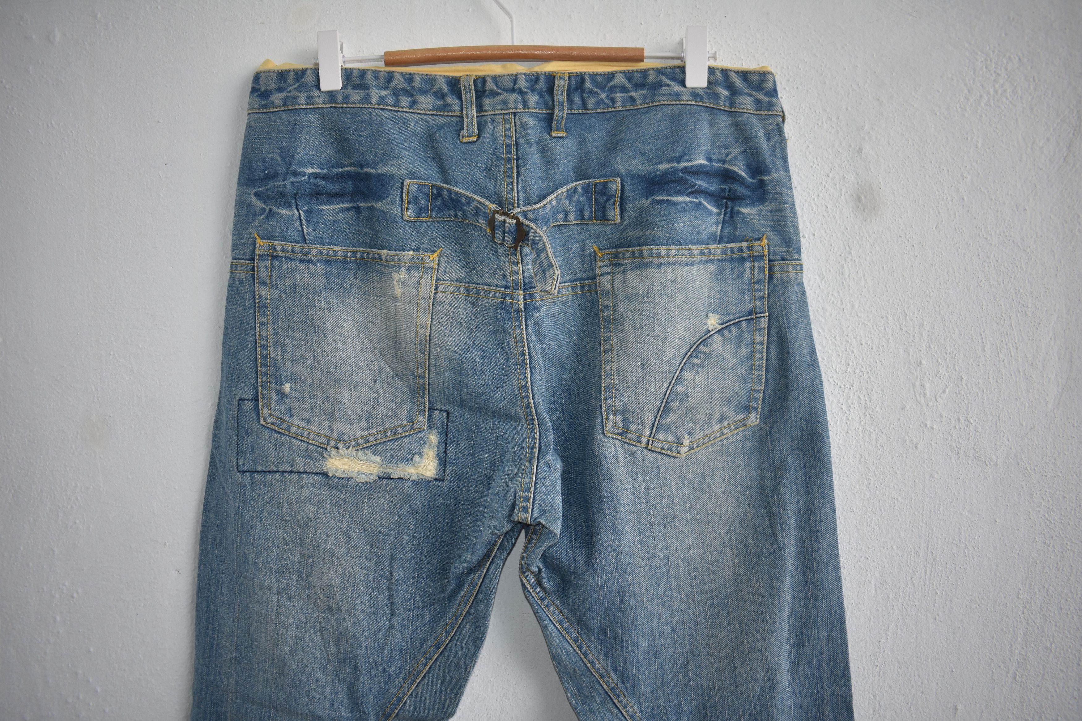 Hysteric Glamour × Japanese Brand Guell Mustard Patchwork Denim Hysteric Glamour Style W33 Size US 32 / EU 48 - 6 Thumbnail
