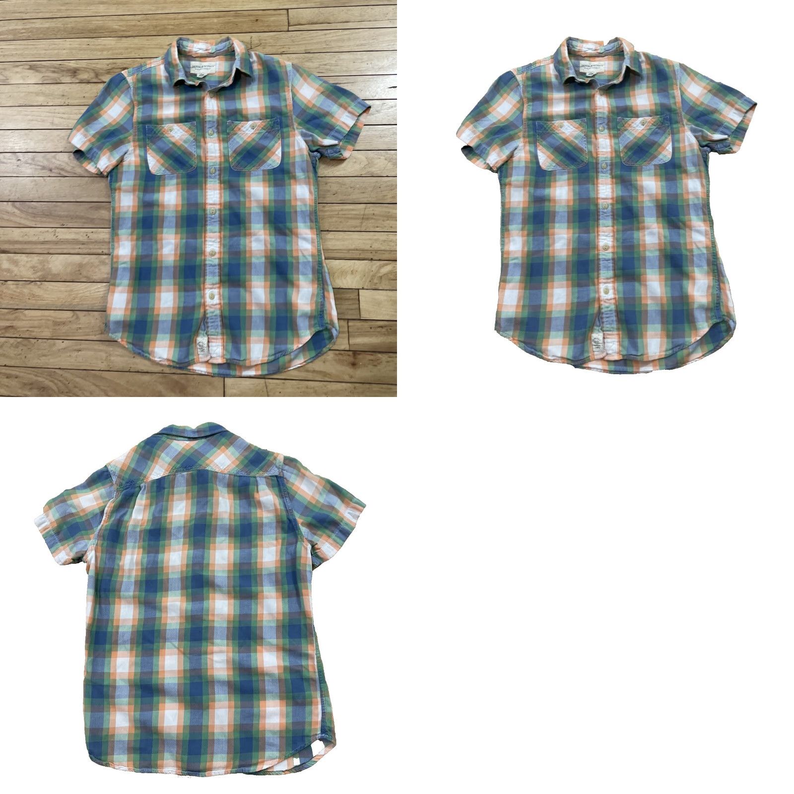 Ralph Lauren VINTAGE Ralph Lauren Denim & Supply Shirt Men S Y2k Bright Green Orange Plaid Madras Size US S / EU 44-46 / 1 - 10 Thumbnail