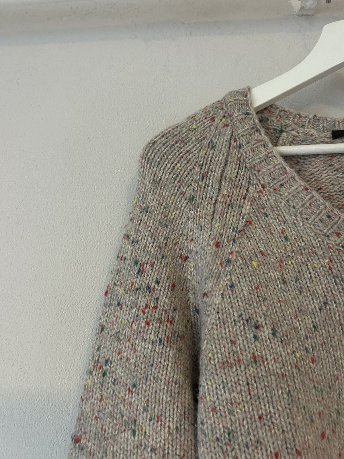 Louis Vuitton Multicolor Speckled Wool V-Neck Sweater Size US M / EU 48-50 / 2 - 3 Thumbnail