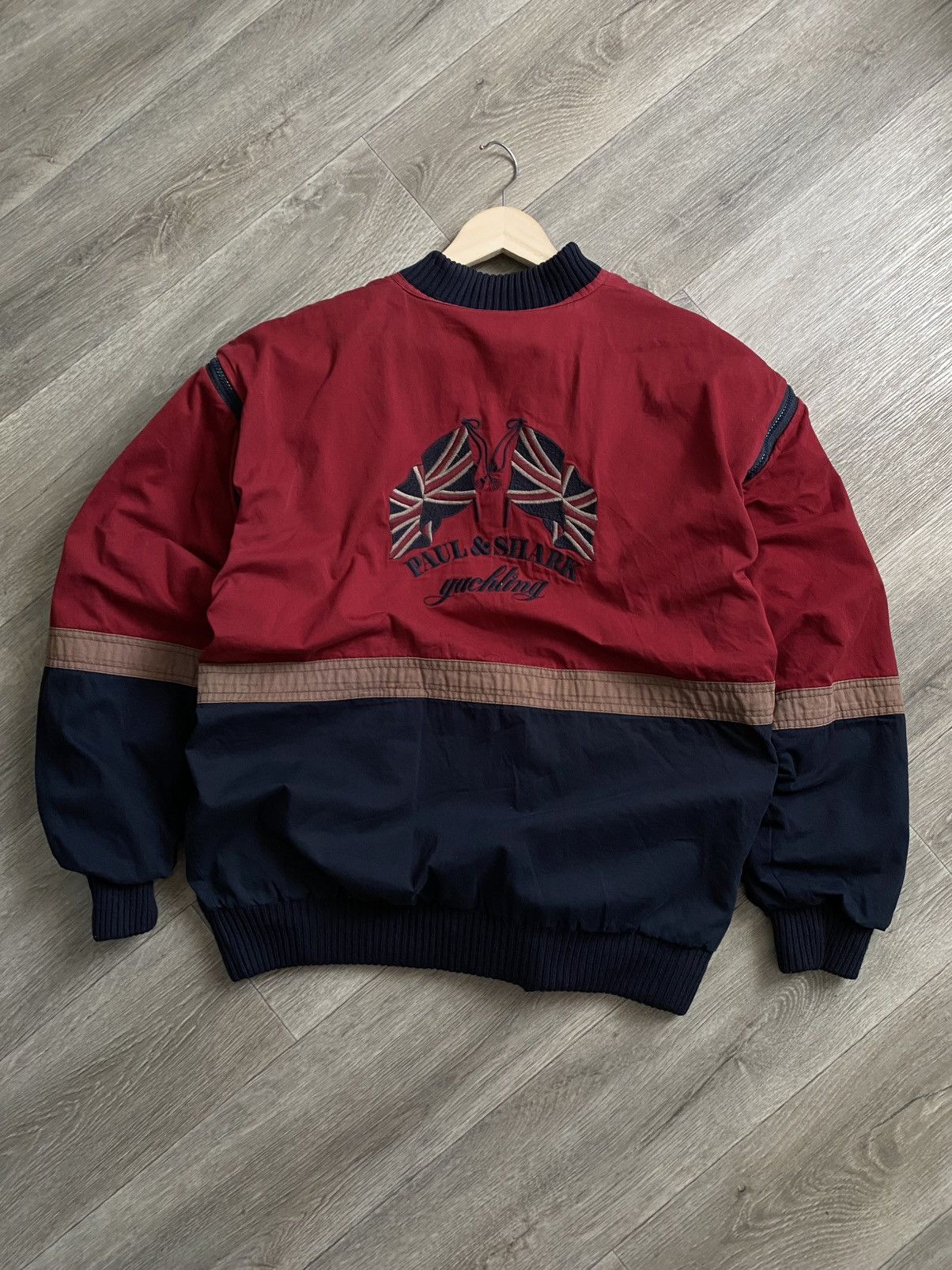Paul & Shark 🫧PAUL&SHARK Embroidered Logo British Flag Reversible Bomber Size US XL / EU 56 / 4 - 1 Thumbnail