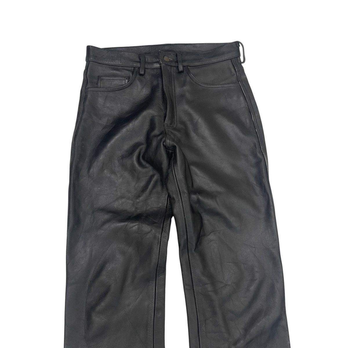 Japanese Brand Vintage 90s Dog House Leather Pants Size US 32 / EU 48 - 3 Thumbnail