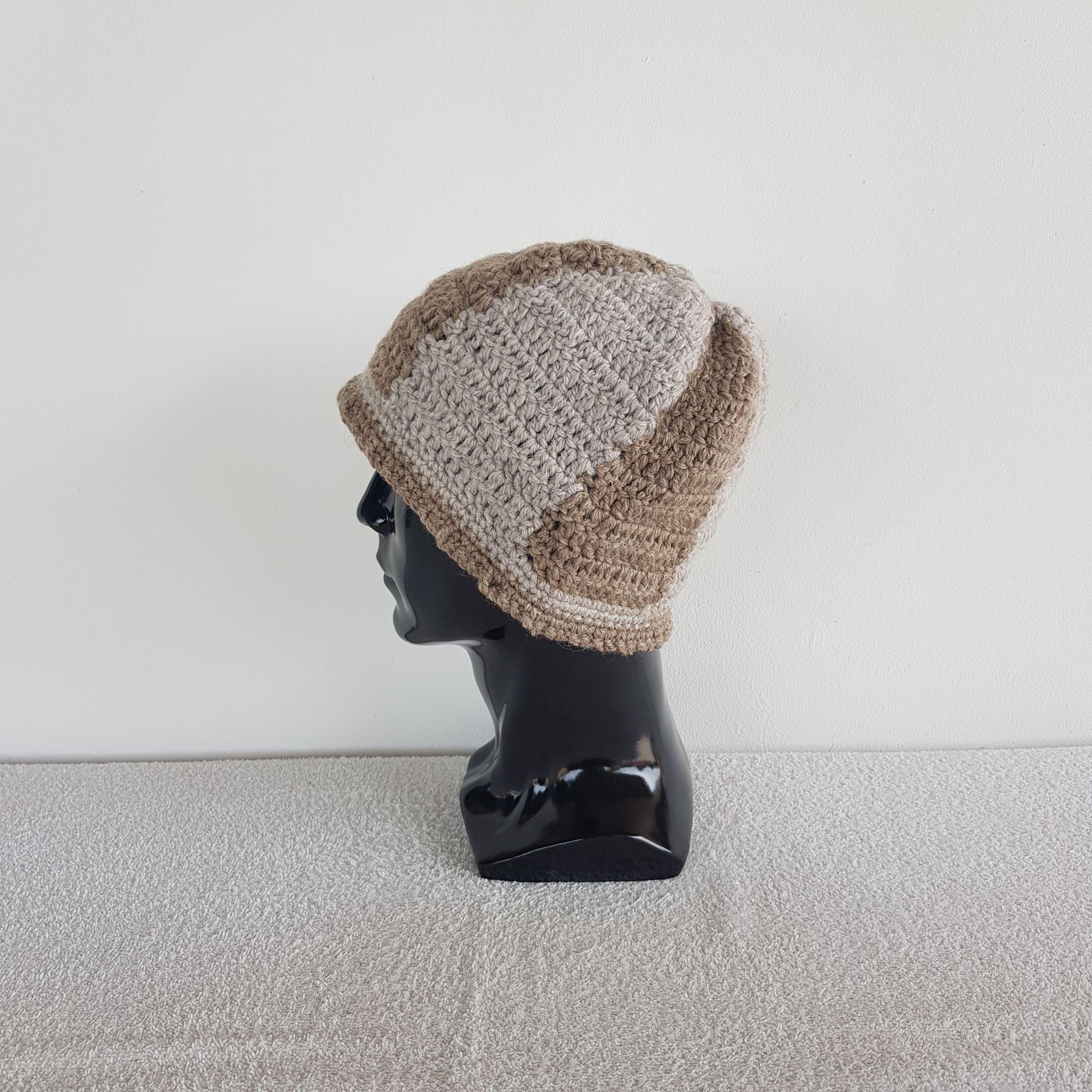 Homespun Knitwear Vintage Unknown Japanese Knit Beanie Slouchy Crochet Hats. Size ONE SIZE - 4 Thumbnail