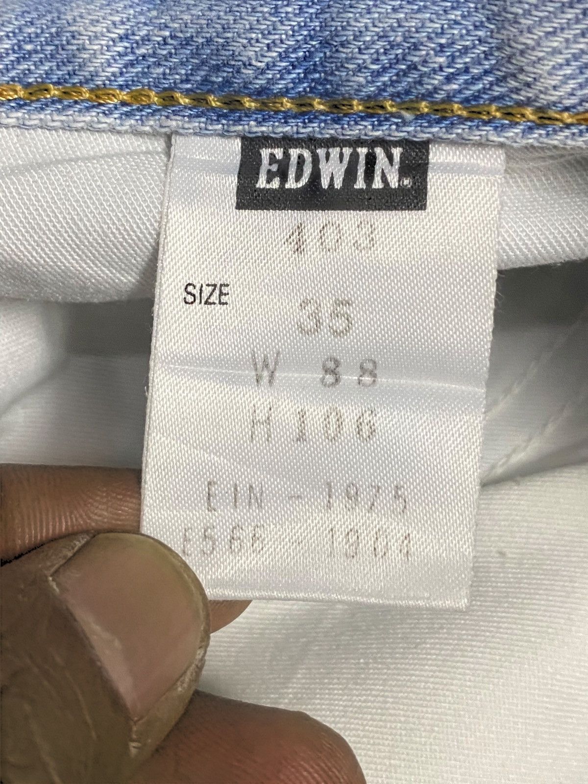 Edwin Vintage Japanese Brand Edwin Faded Light Blue Loose Jeans Size US 35 - 17 Thumbnail