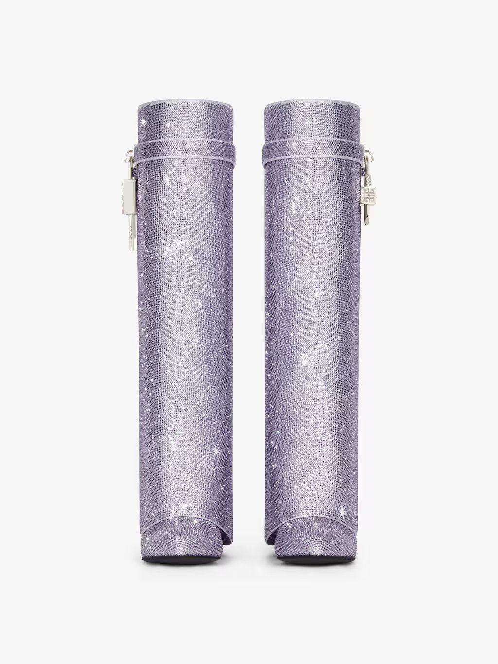 Givenchy o1srvl11e1224 Shark Lock Boots In Satin Strass in Lavender Size US 10 / IT 40 - 6 Thumbnail