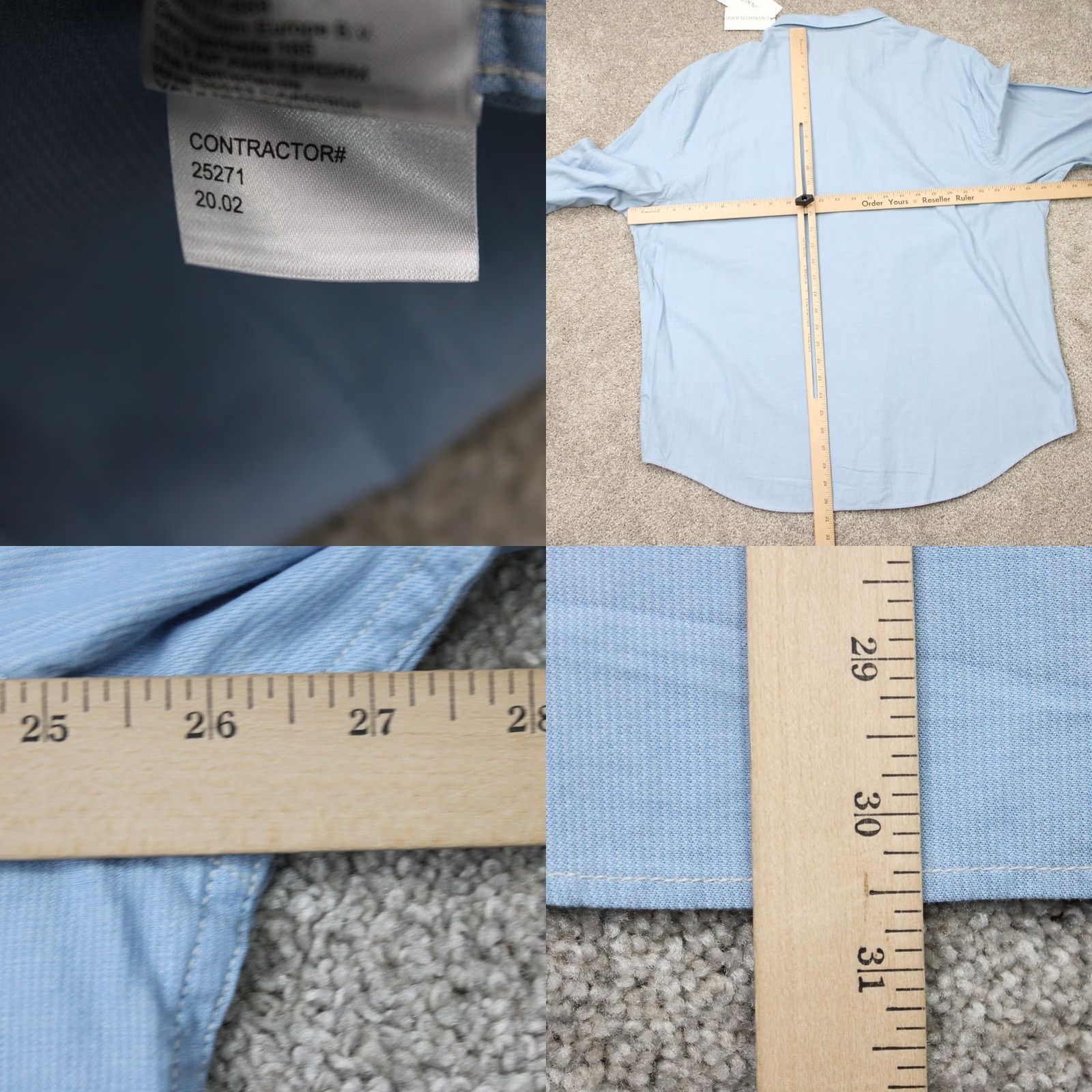 Vintage Calvin Klein Jeans Shirt Mens 2XL Blue Chambray Long Sleeve Button-Up Cotton NWT Size US XXL / EU 58 / 5 - 9 Thumbnail