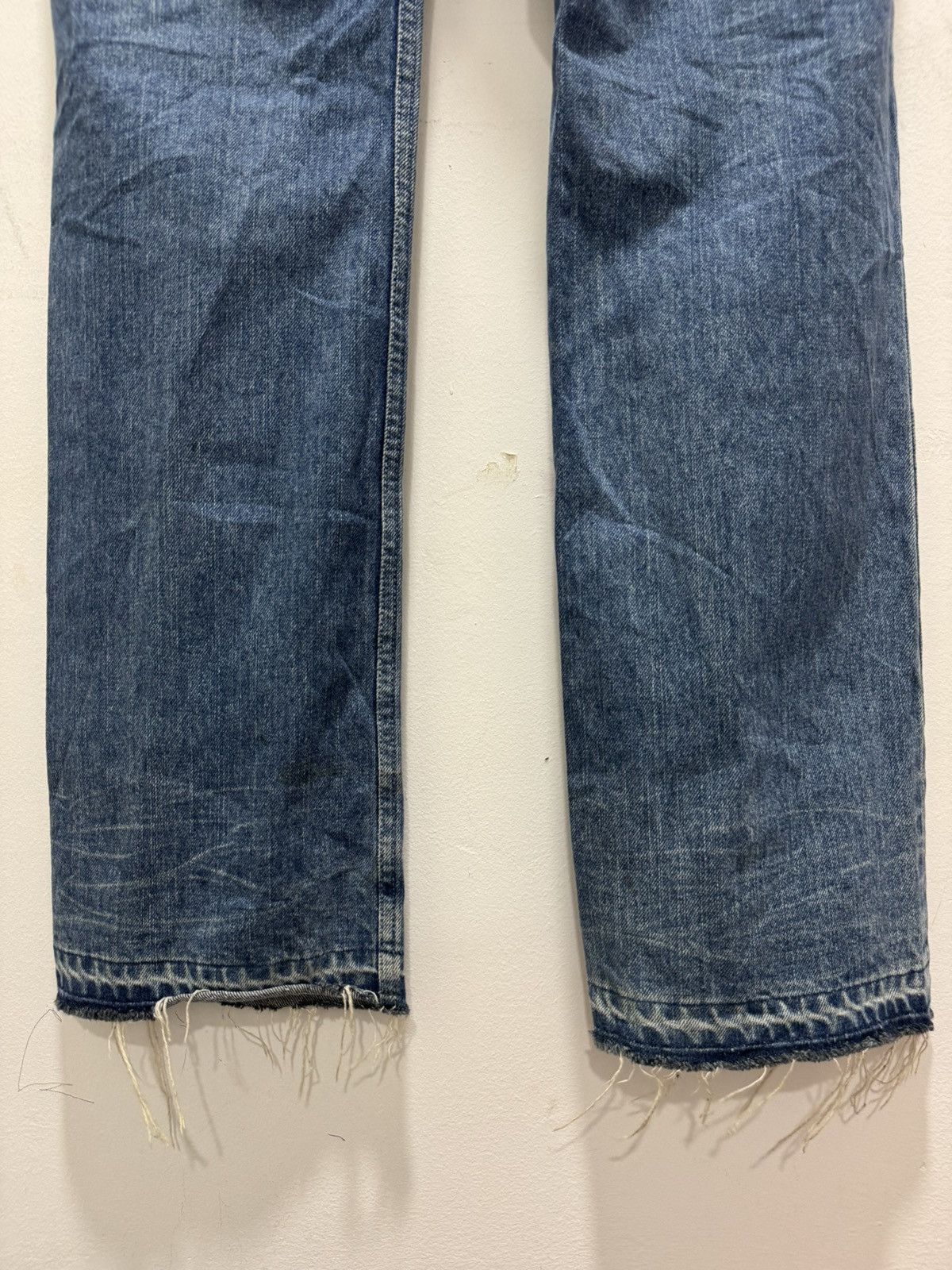 Japanese Brand JAPANESE DESIGN DOUBLE WAIST DISTRESSED DENIM JEANS Size US 34 / EU 50 - 14 Thumbnail