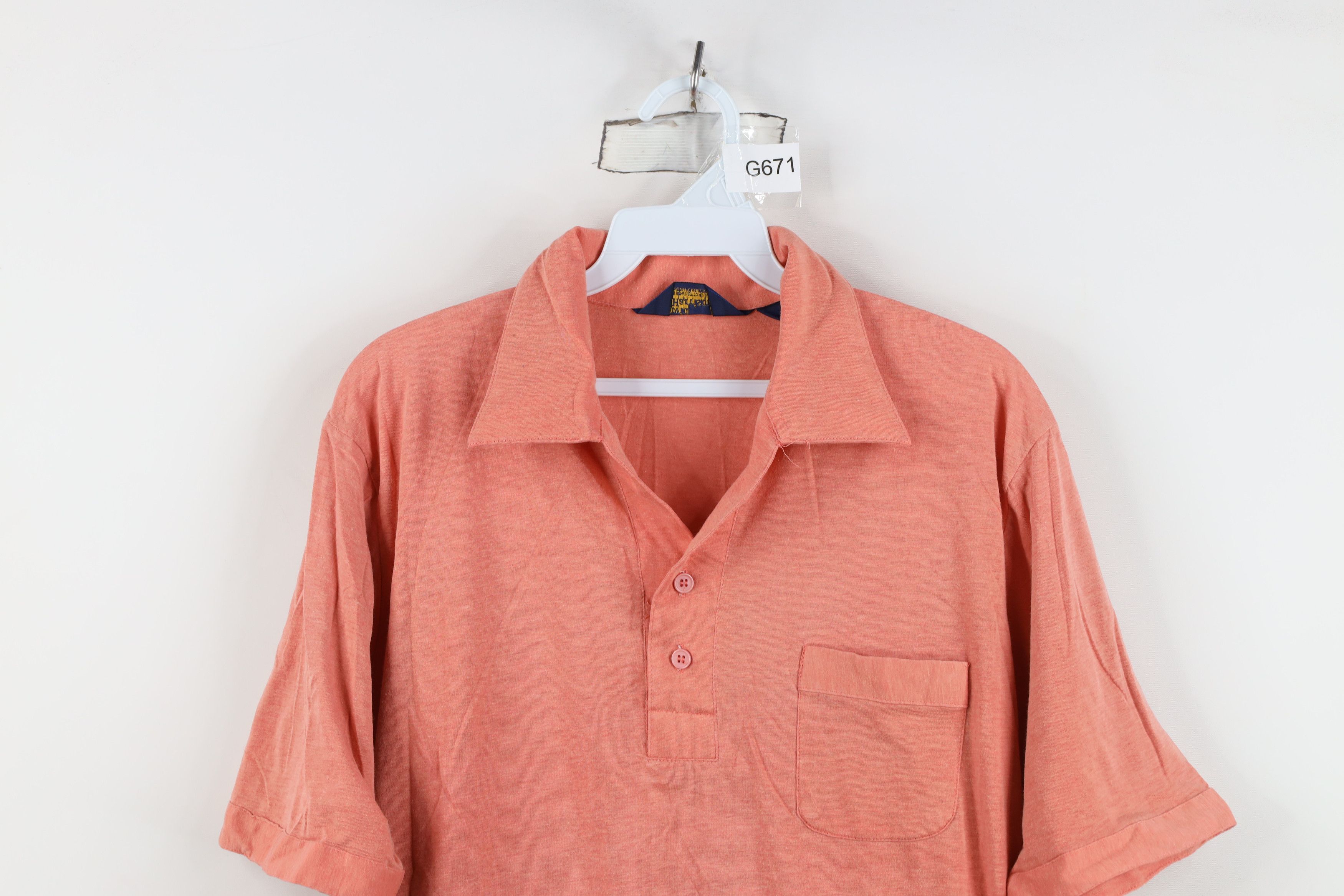 Vintage Vintage 70s Streetwear Chambray Collared Golf Polo Shirt Size US L / EU 52-54 / 3 - 2 Thumbnail