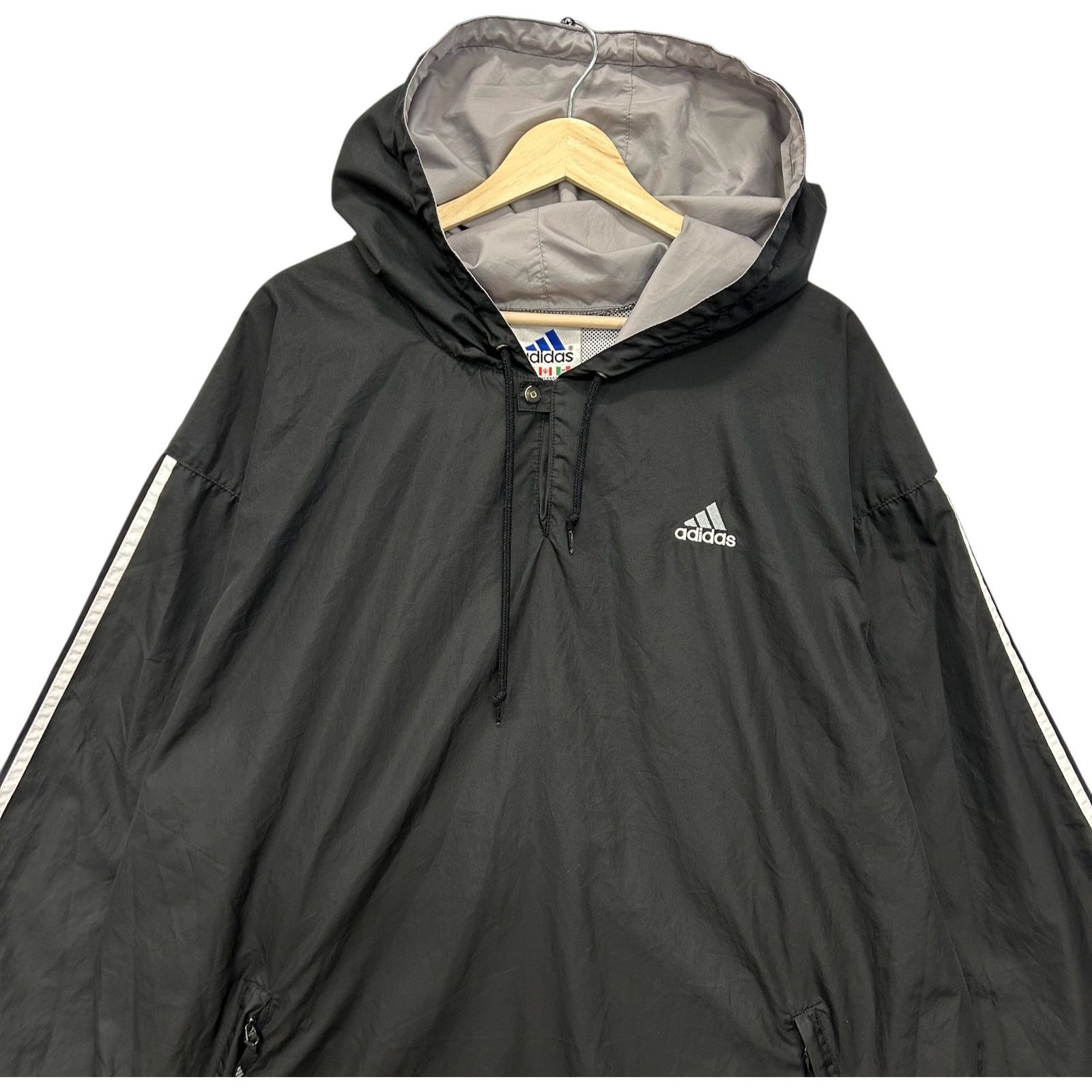 Adidas Vintage Adidas Hooded Pullover Windbreaker XXL Size US XXL / EU 58 / 5 - 2 Thumbnail
